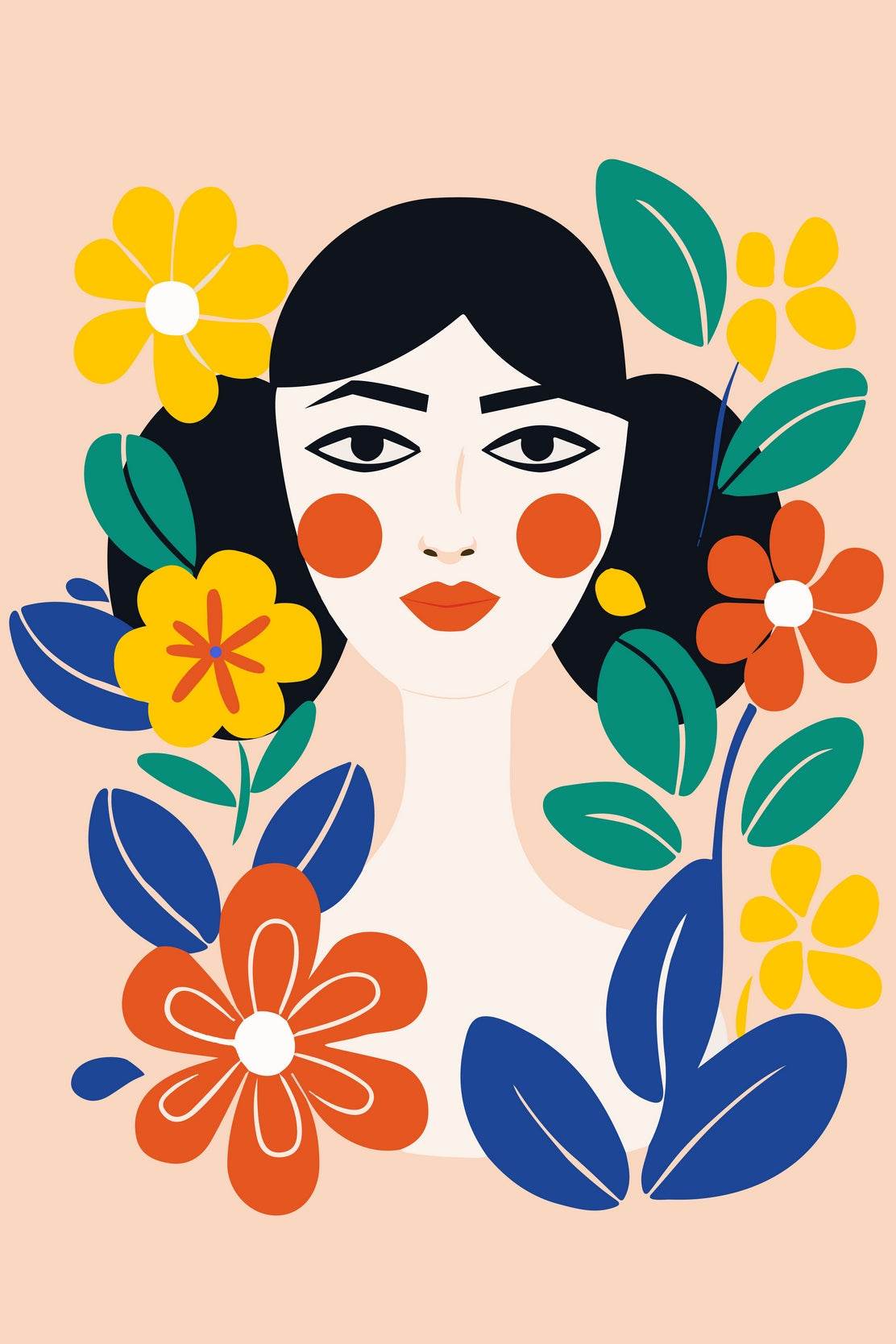 Flower Girl Wall Art - beink online art store