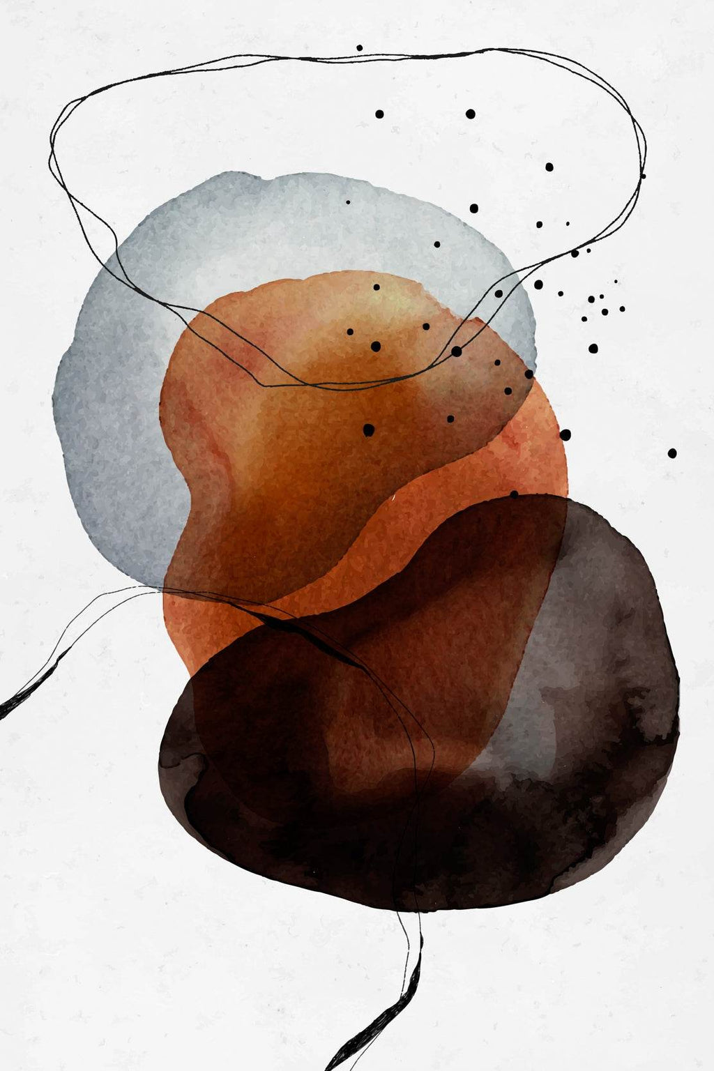 Boho Water Paint Abstract Wall Art - beink online art store