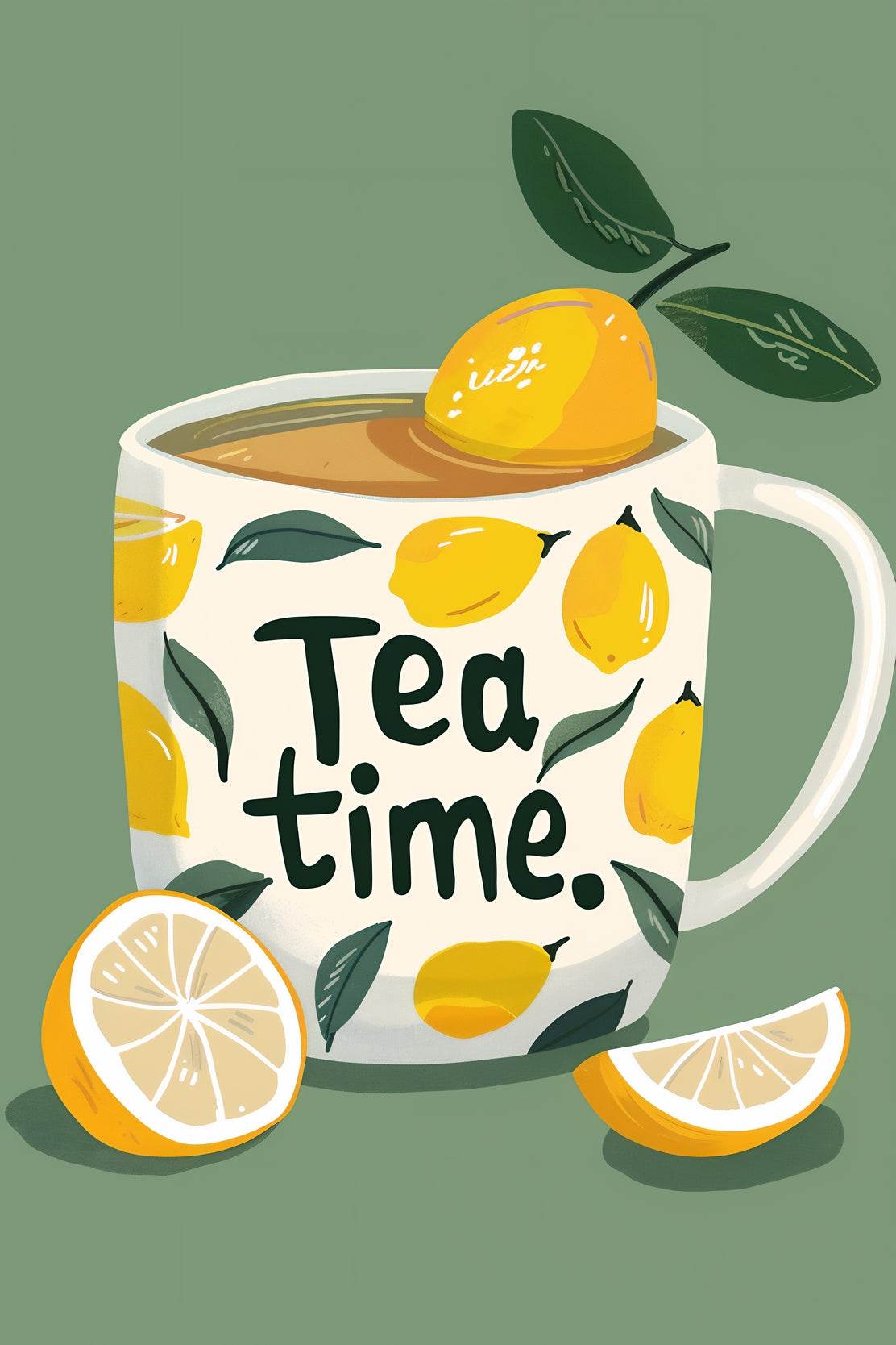 Painting of Tea Cup Wall Art - beink online art store