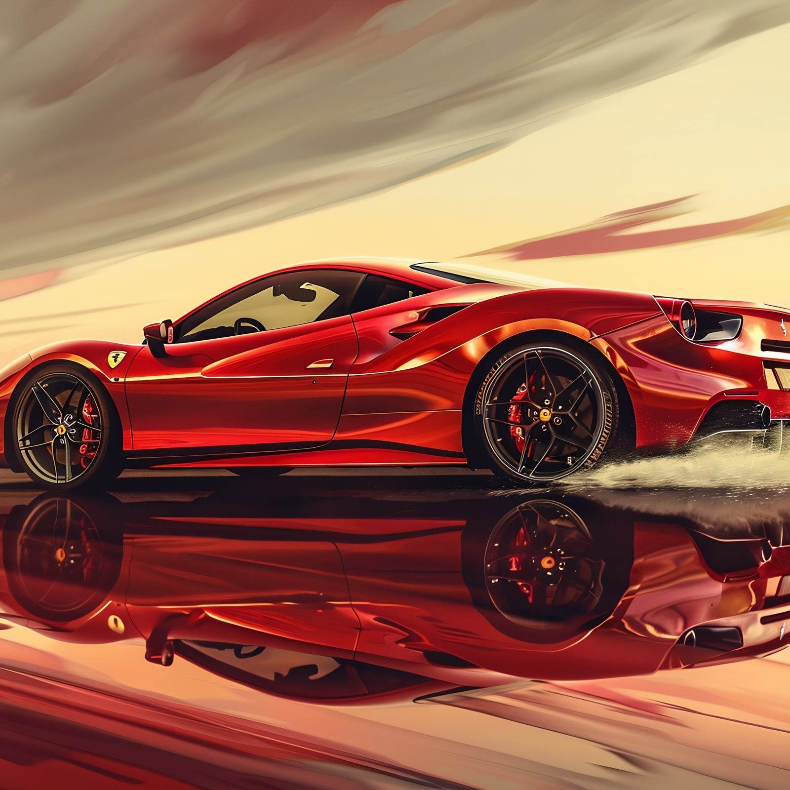 Metal Ferrari 488 Wall Art - beink online art store