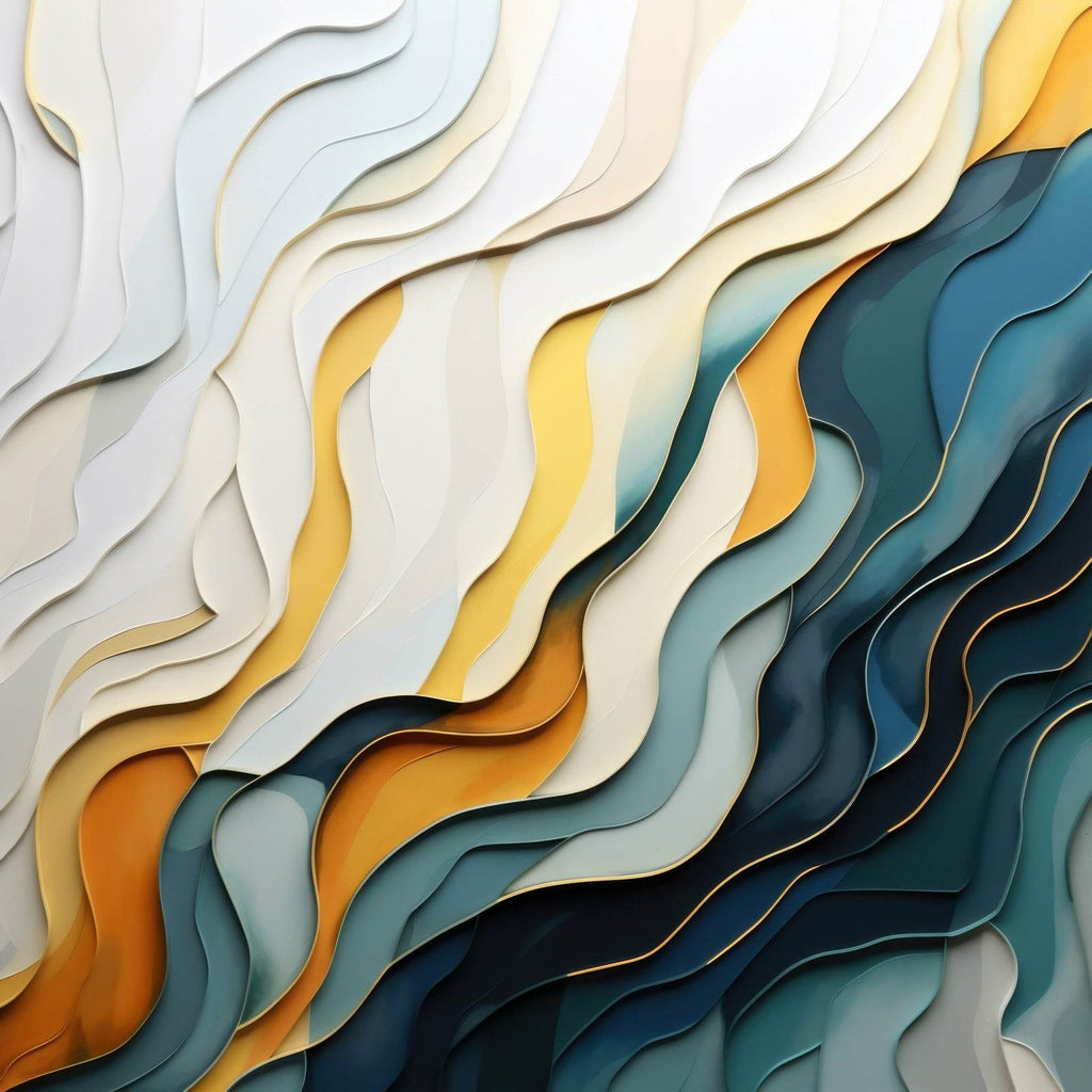 Paper Layers Abstract Wall Art - beink online art store