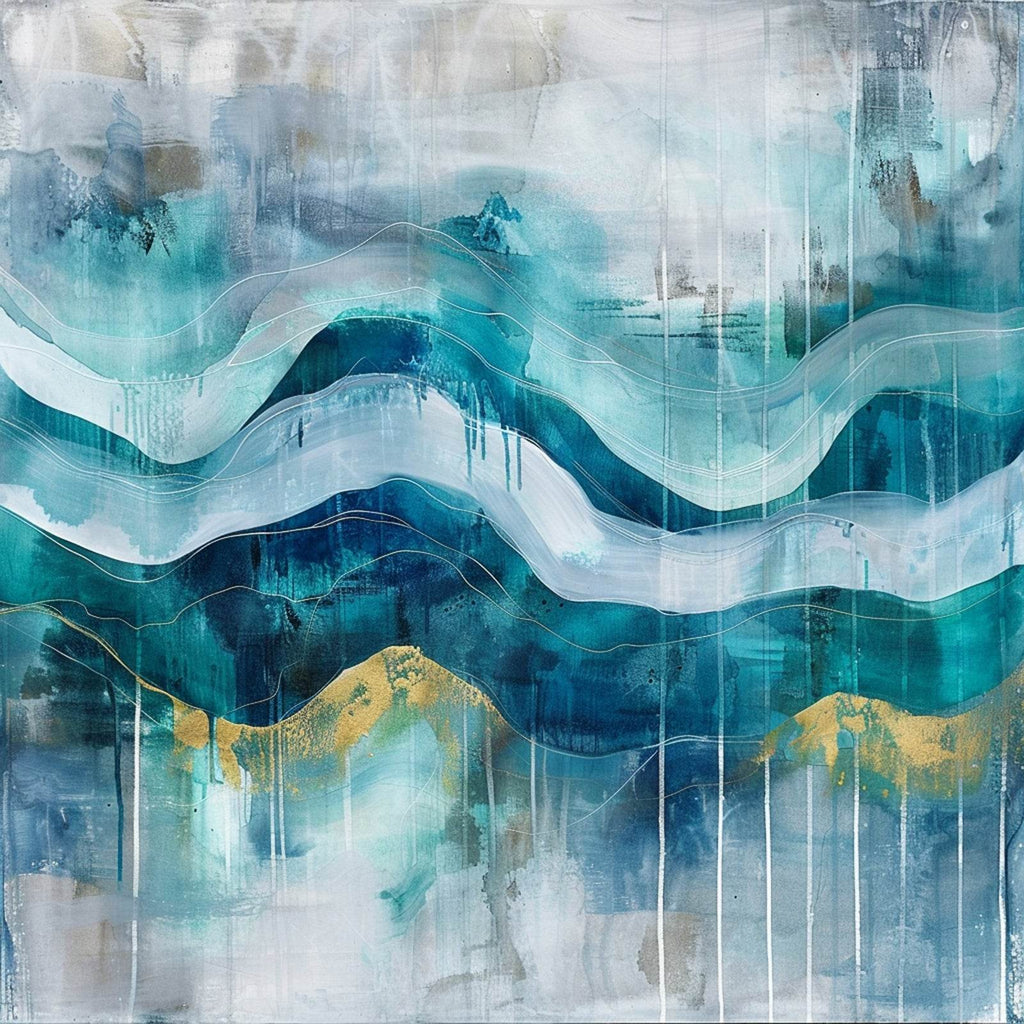 Mountain Brush Strokes Abstract Wall Art - beink online art store