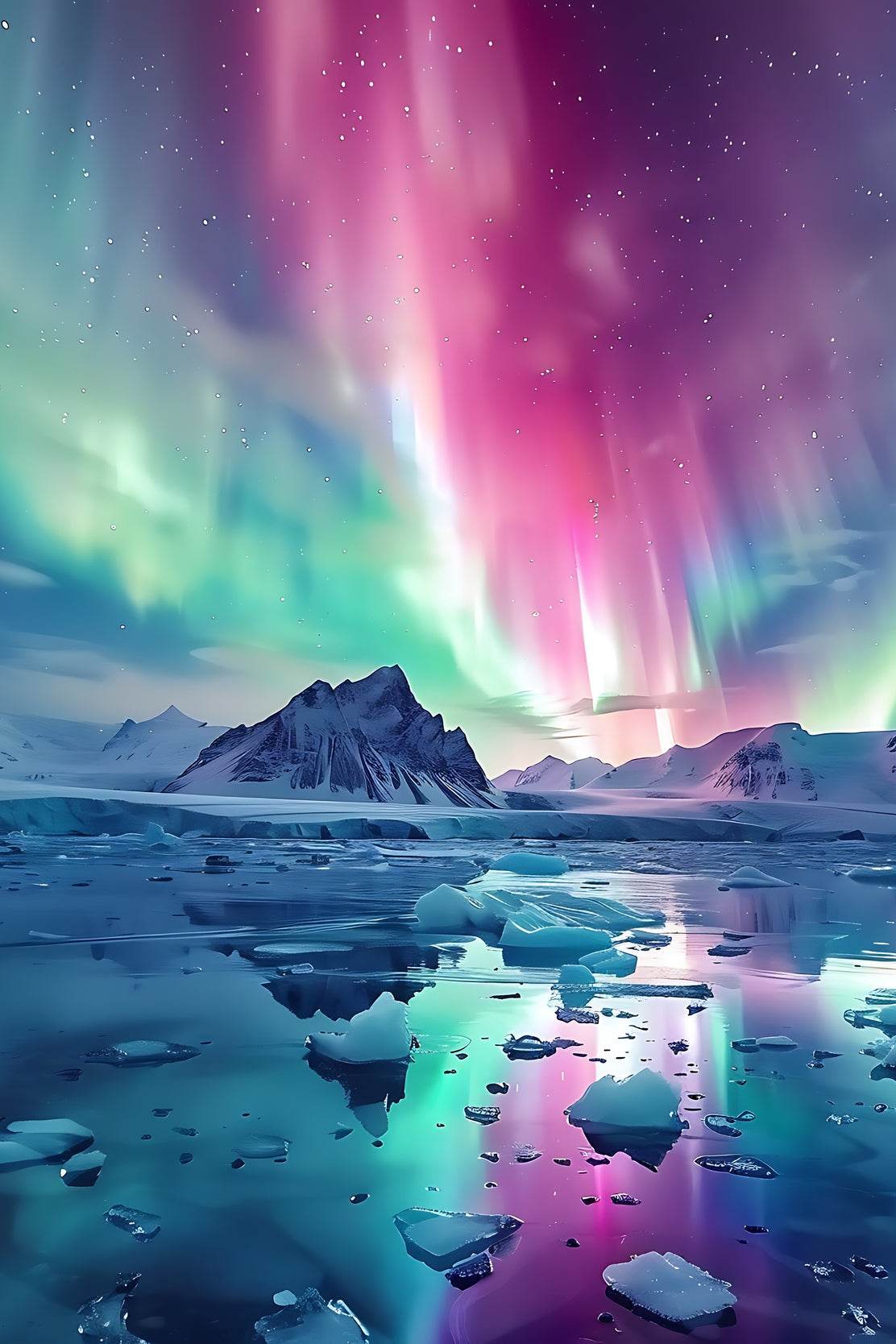 Aurora Over Ice Wall Art - beink online art store