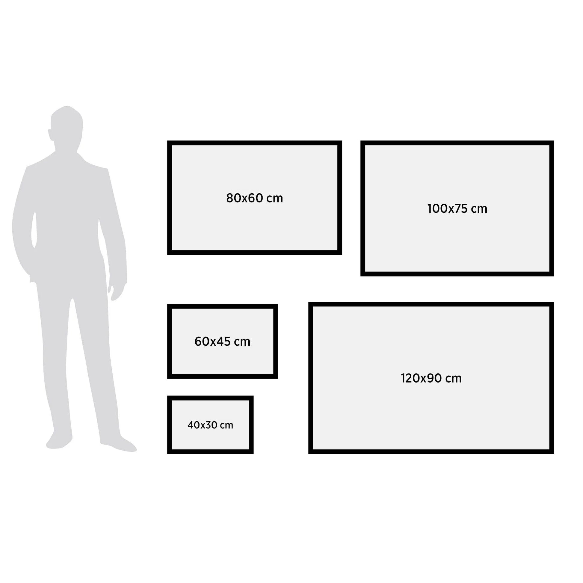 Black Foggy Figures Modern Wall Art - beink online art store