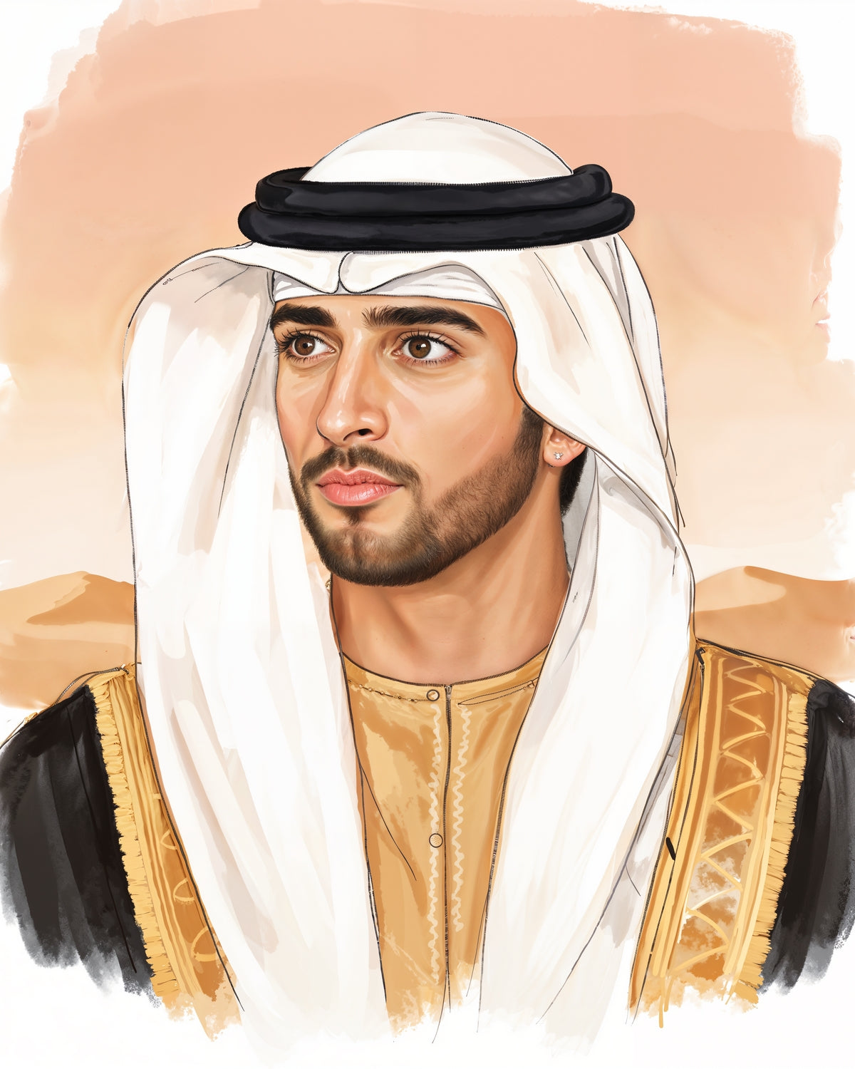 His Highness Sheikh Hamdan bin Mohammed bin Rashid Al Maktoum Artwork 4