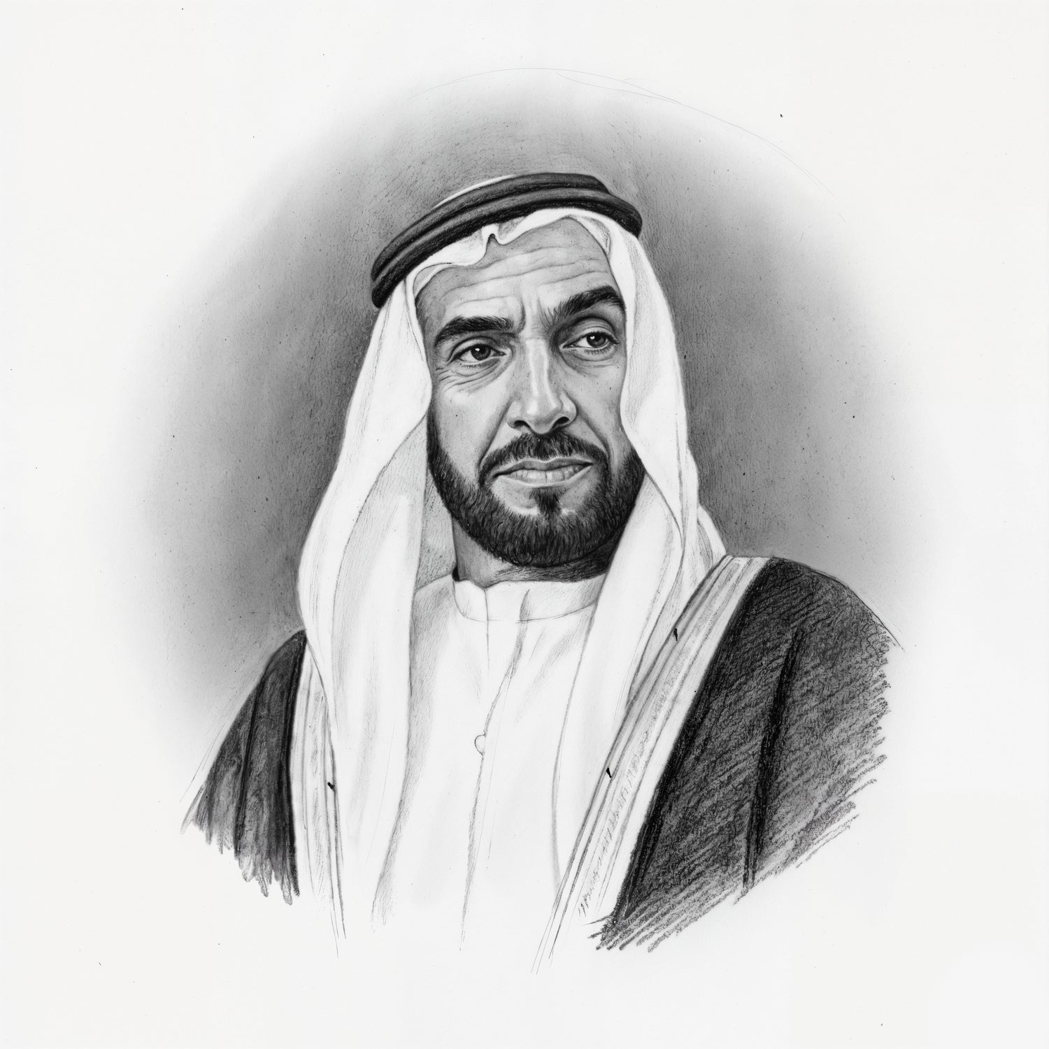 His Highness Sheikh Zayed Bin Sultan Al Nahyan Art Print