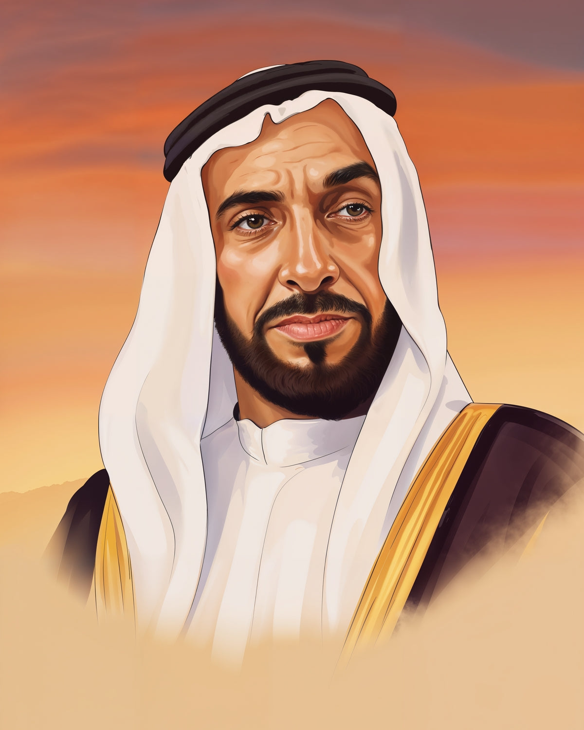 His Highness Sheikh Zayed Bin Sultan Al Nahyan Art Print 4