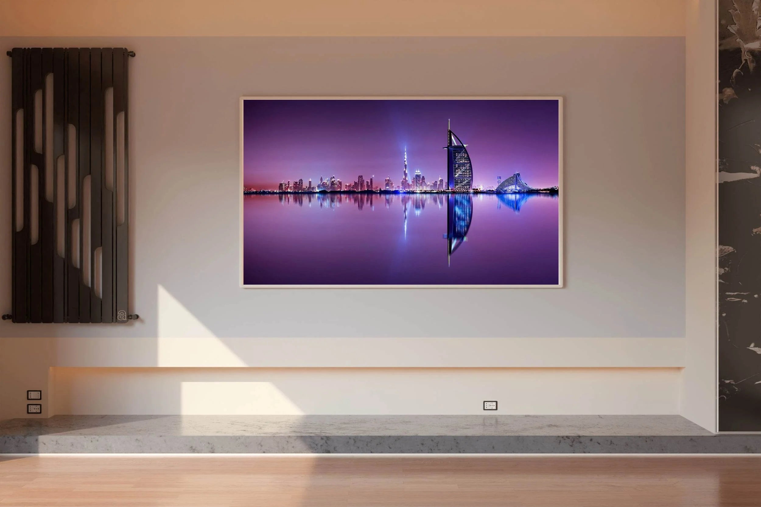 Purple Night Skyline Artwork - beink online art store
