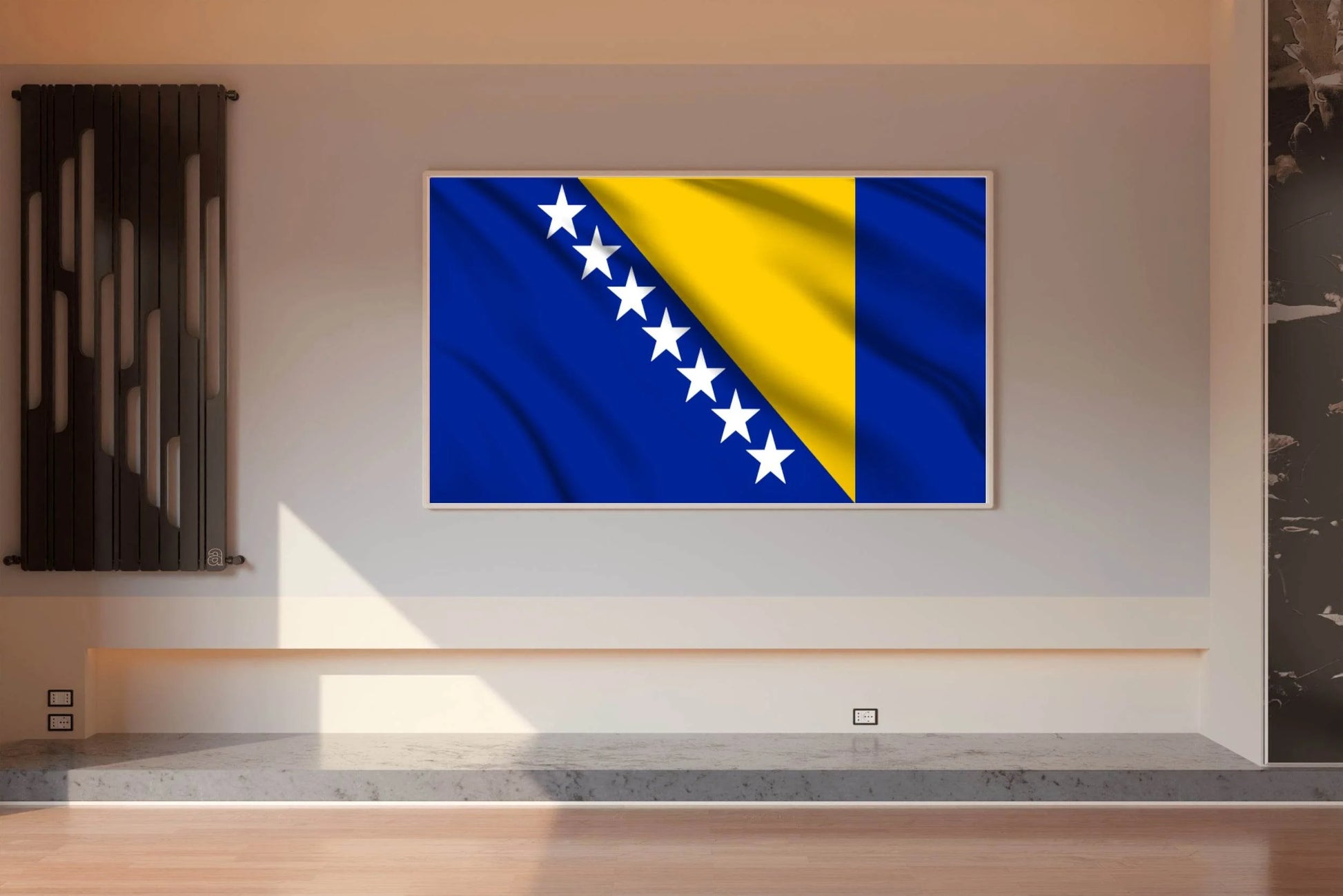 Bosnia and Herzegovina National Flag Wall Art - beink online art store