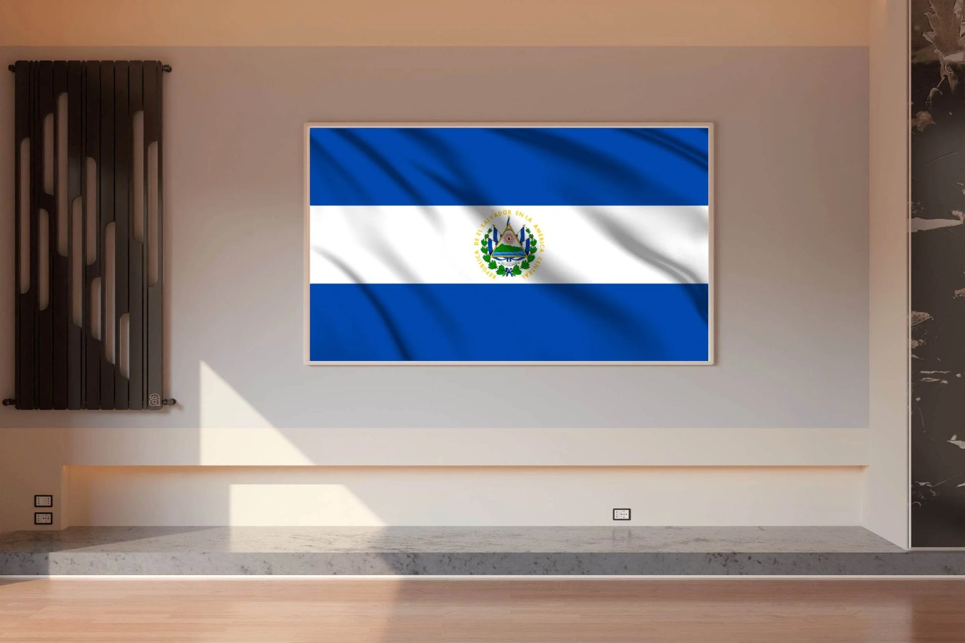 El Salvador National Flag Wall Art - beink online art store