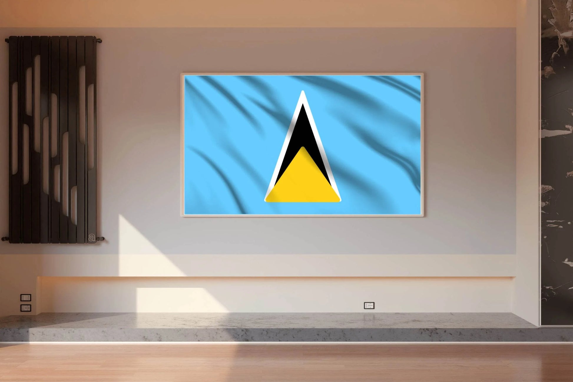 Saint Lucia National Flag Wall Art - beink online art store