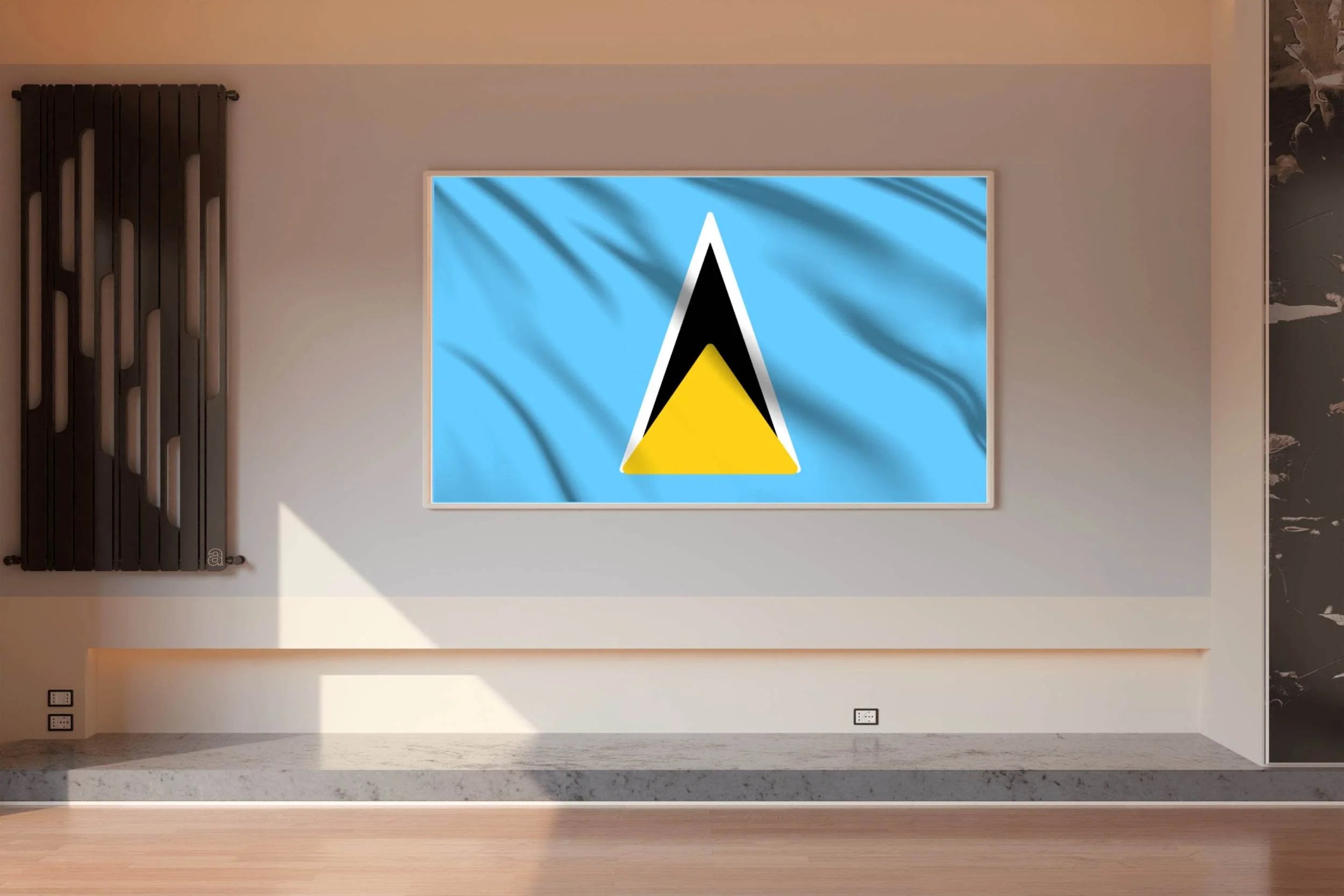 Saint Lucia National Flag Wall Art - beink online art store