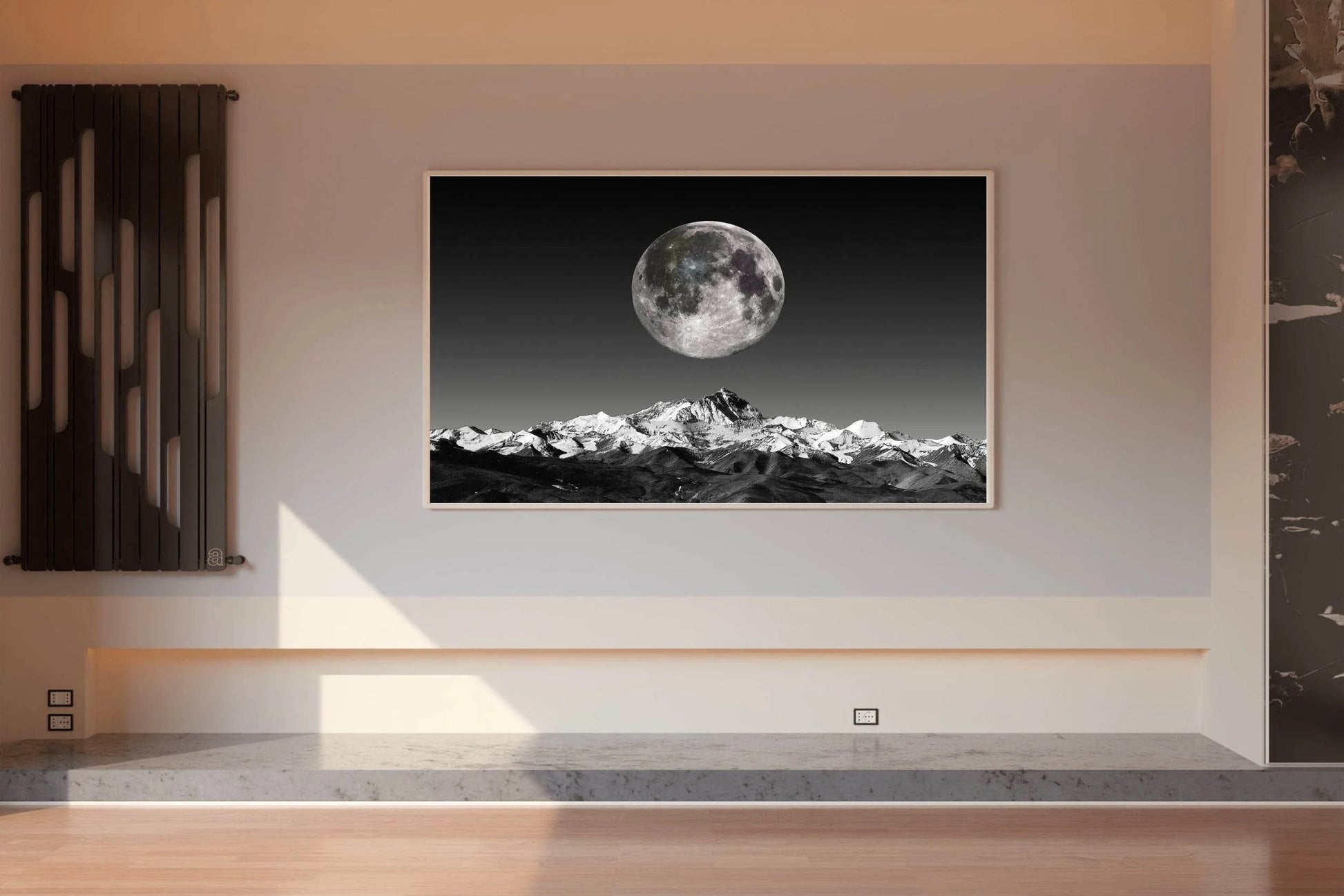 Full Moon Black & White Wall Art - beink online art store