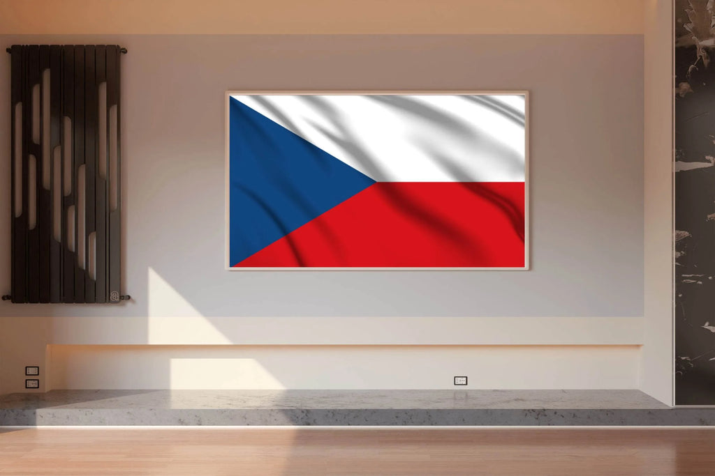 Czech Republic Flag Wall Art - beink online art store