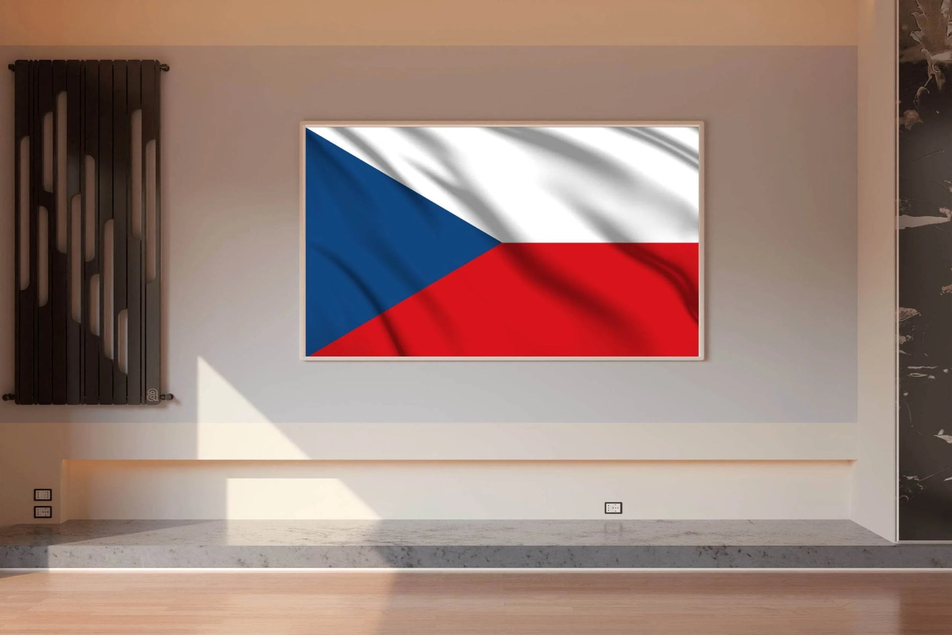 Czech Republic Flag Wall Art - beink online art store