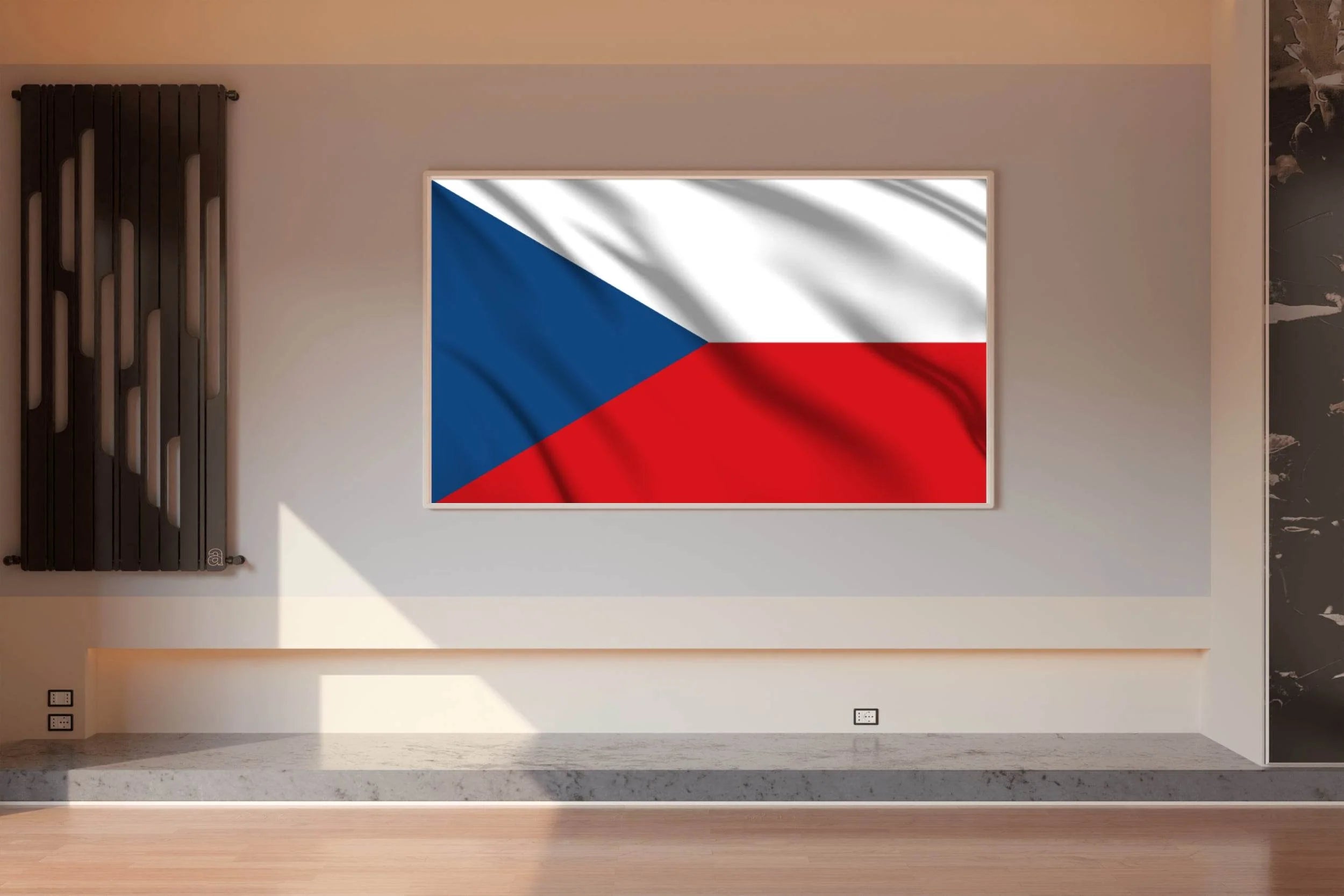 Czech Republic Flag Wall Art - beink online art store