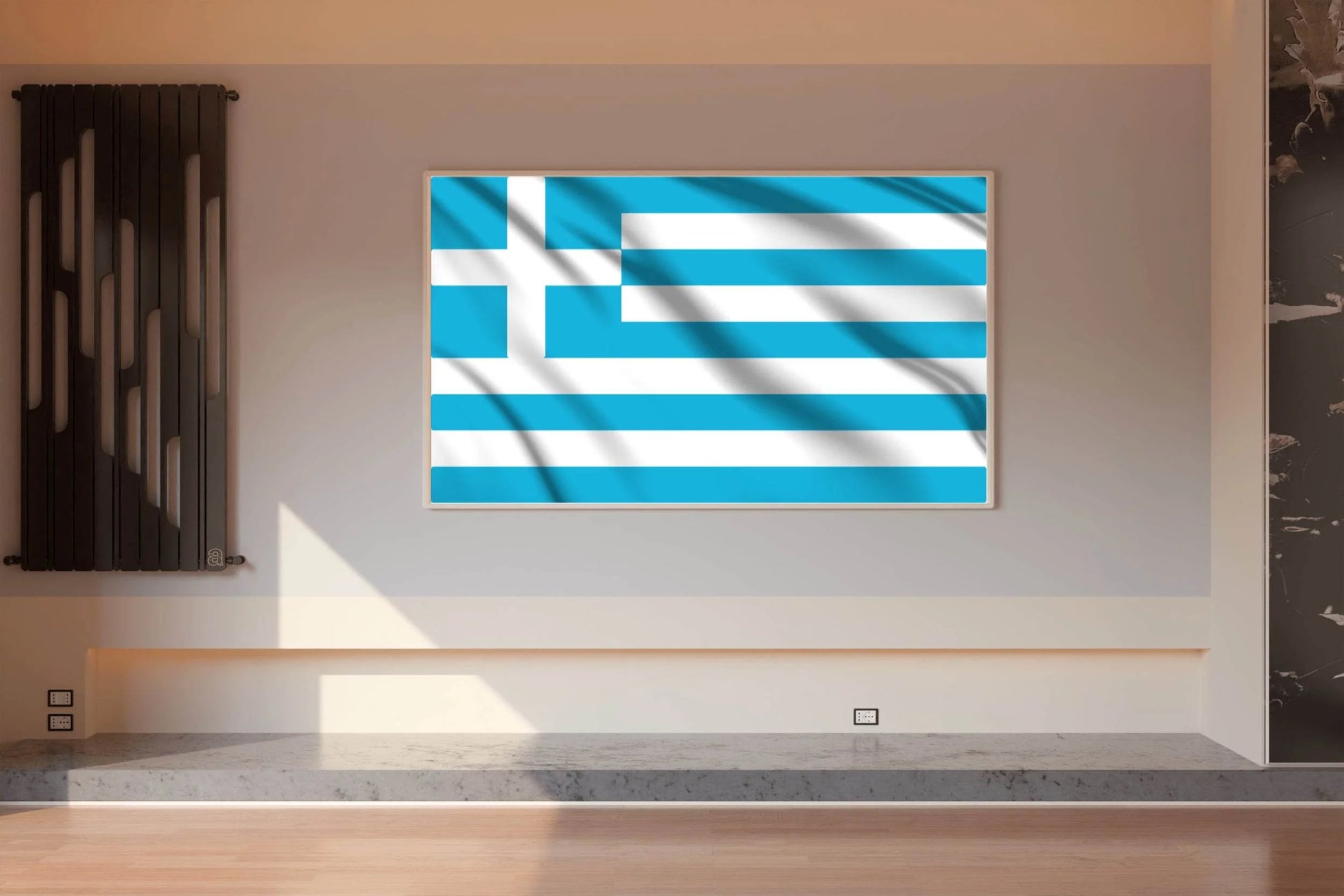 Greece National Flag Wall Art - beink online art store