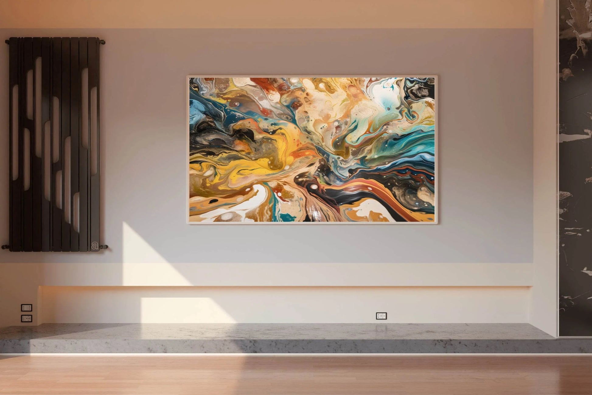 Liquid Paint Brush Strokes Abstract Wall Art - beink online art store