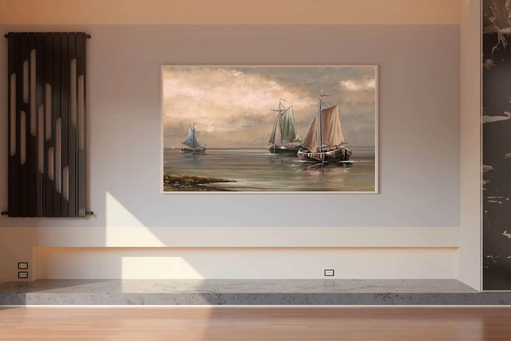 Old Fishing Boats Wall Art - beink online art store