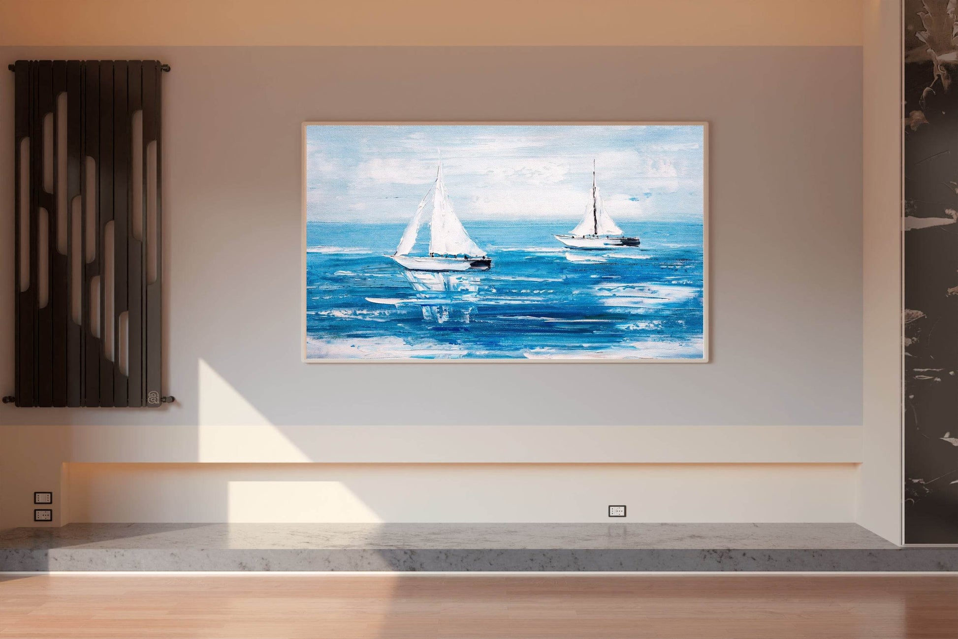 Sailboats in The Blue Ocean Wall Art - beink online art store