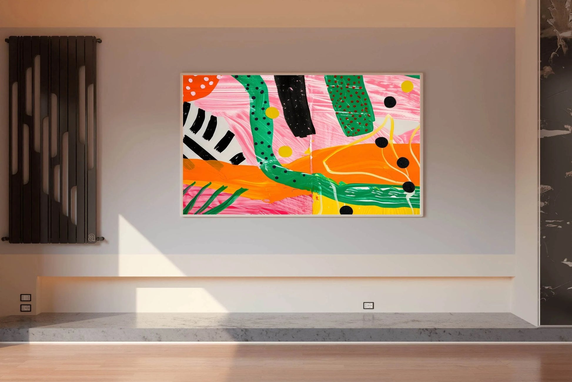 Colorful Abstract Chaos Painting Wall Art - beink online art store