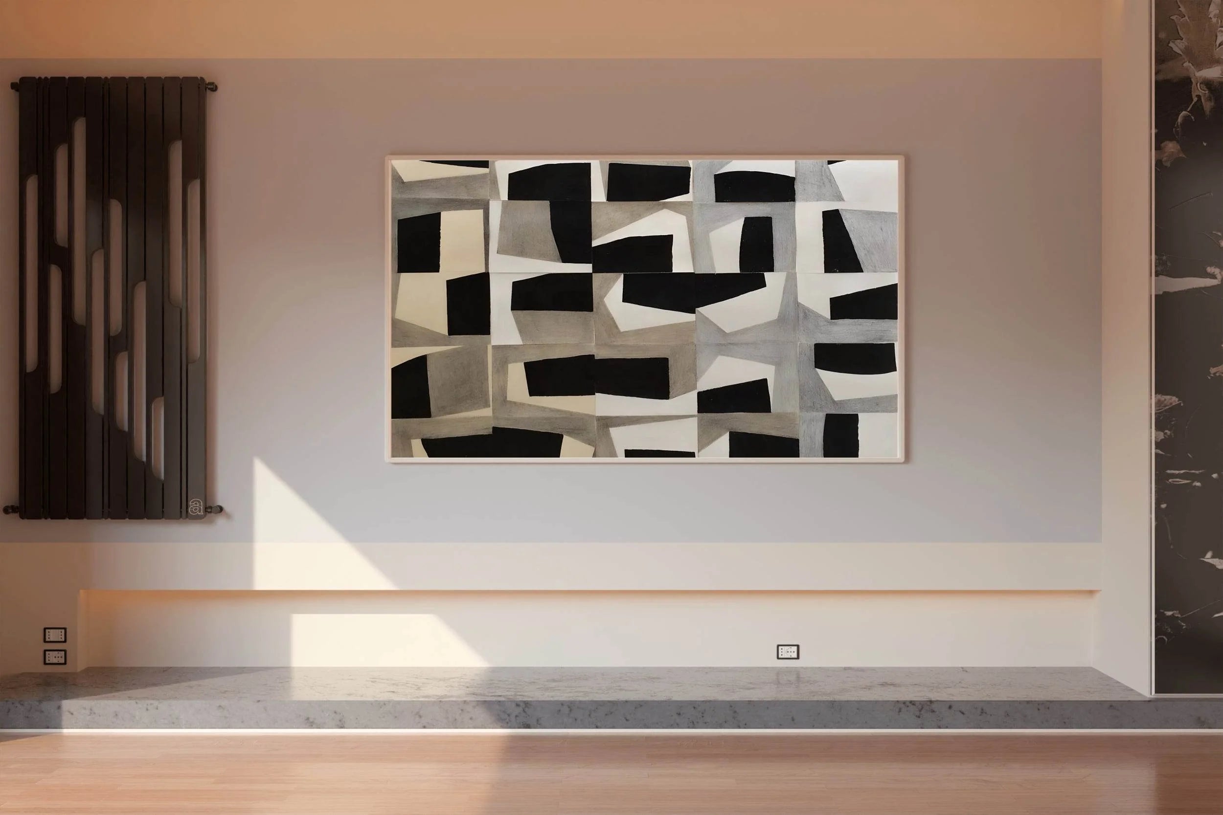 Geometric Grid Modern Wall Art - beink online art store