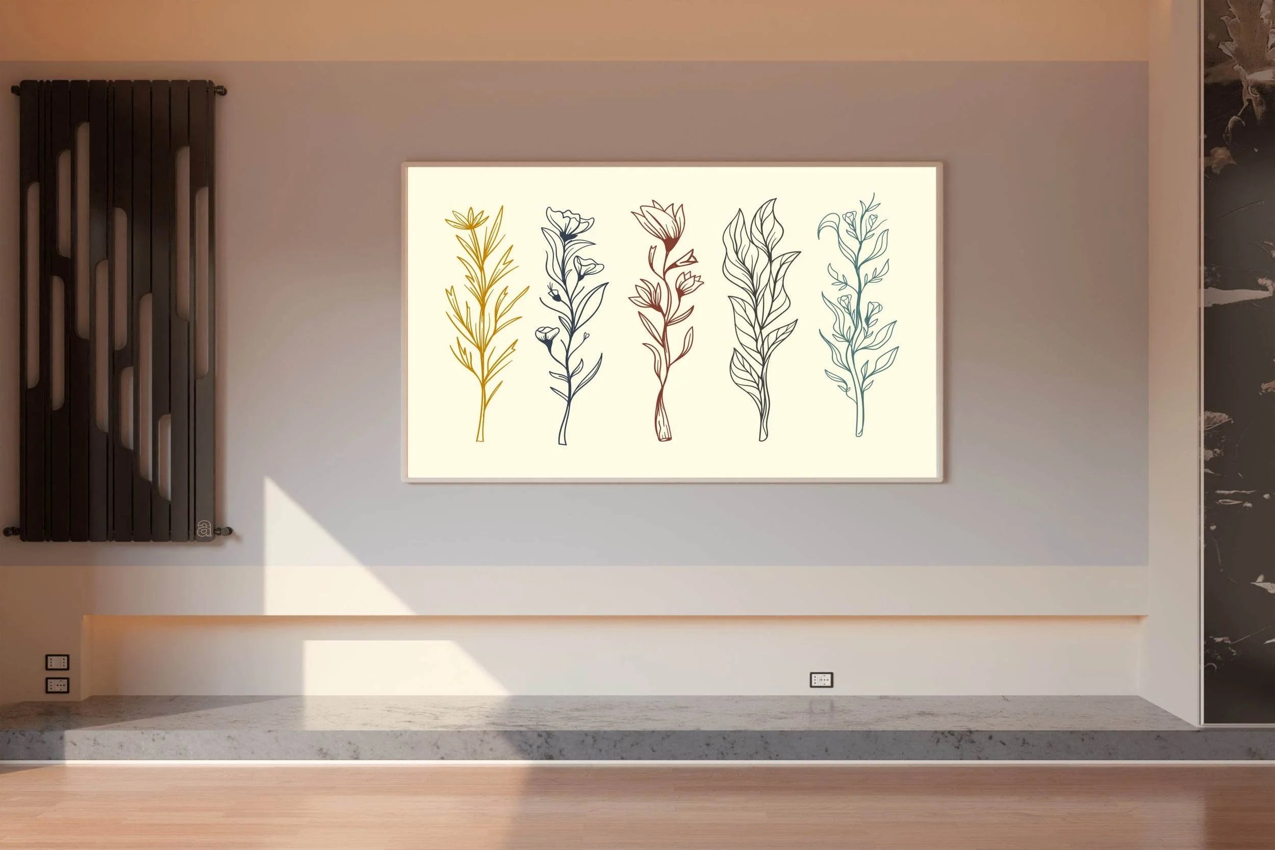 Flower Branches Wall Art - beink online art store
