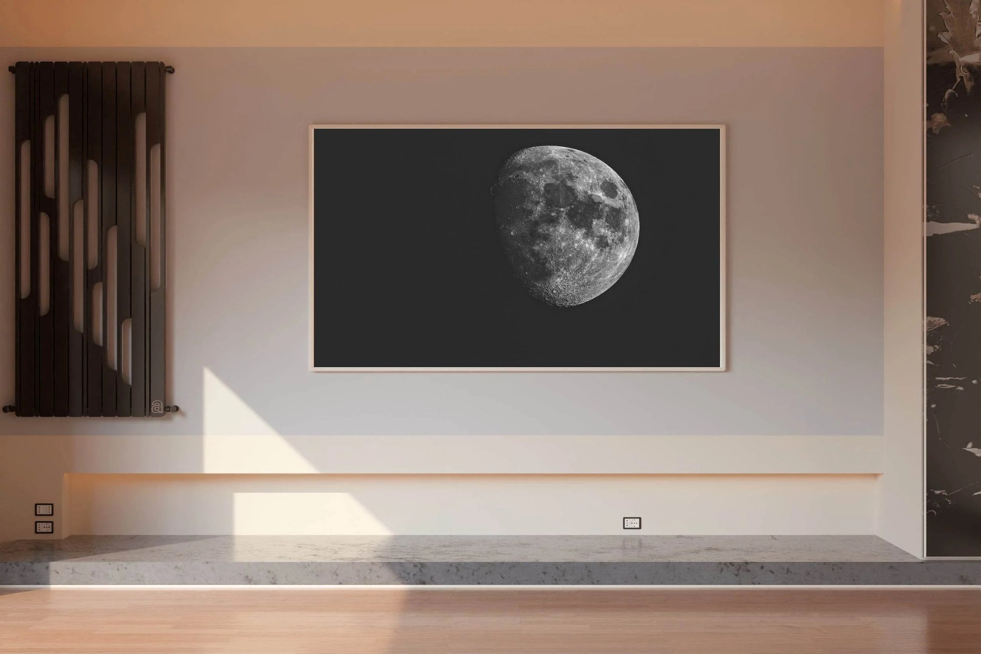 Full Moon Black & White Wall Art - beink online art store