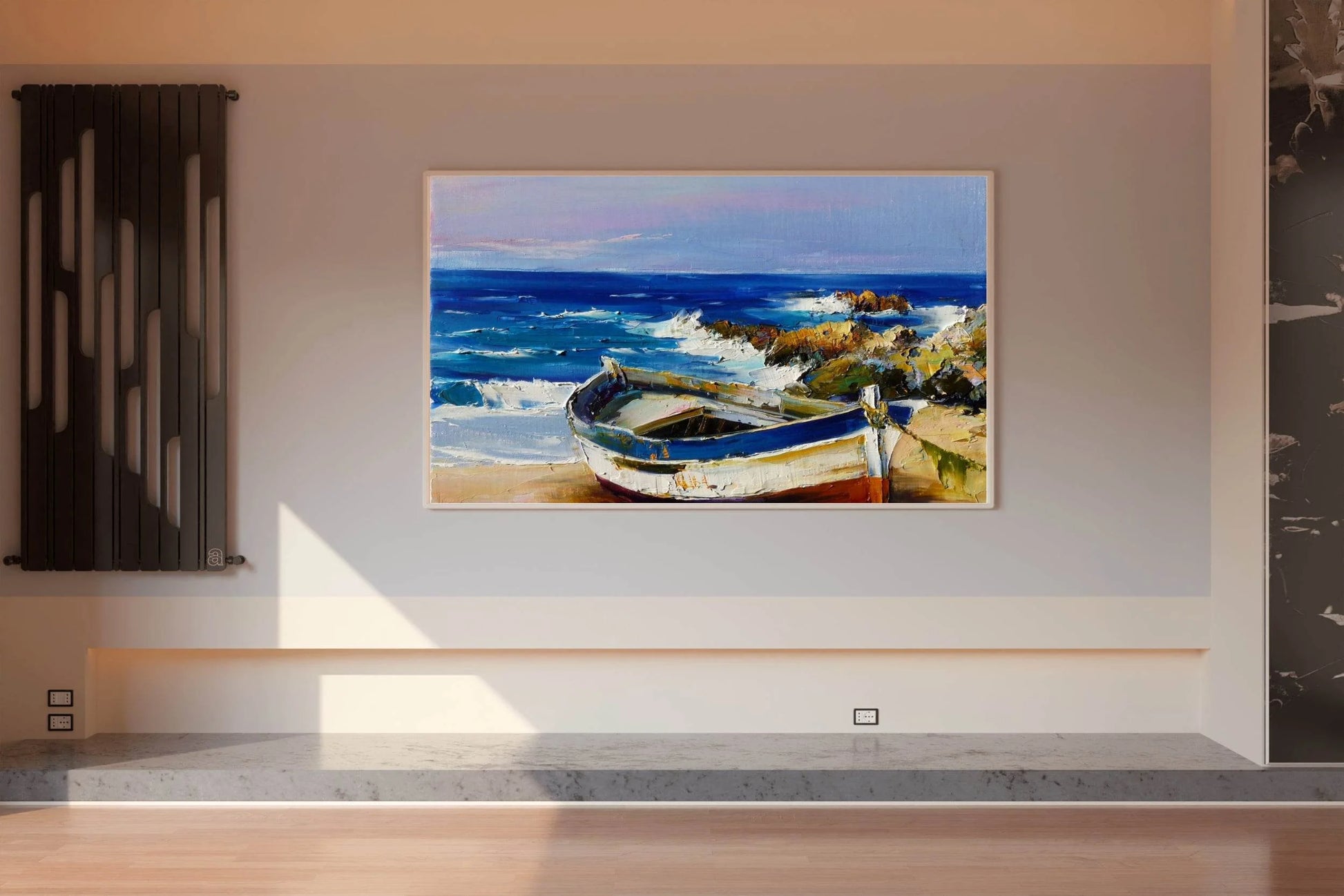 Color Boat on The Beach Wall Art - beink online art store