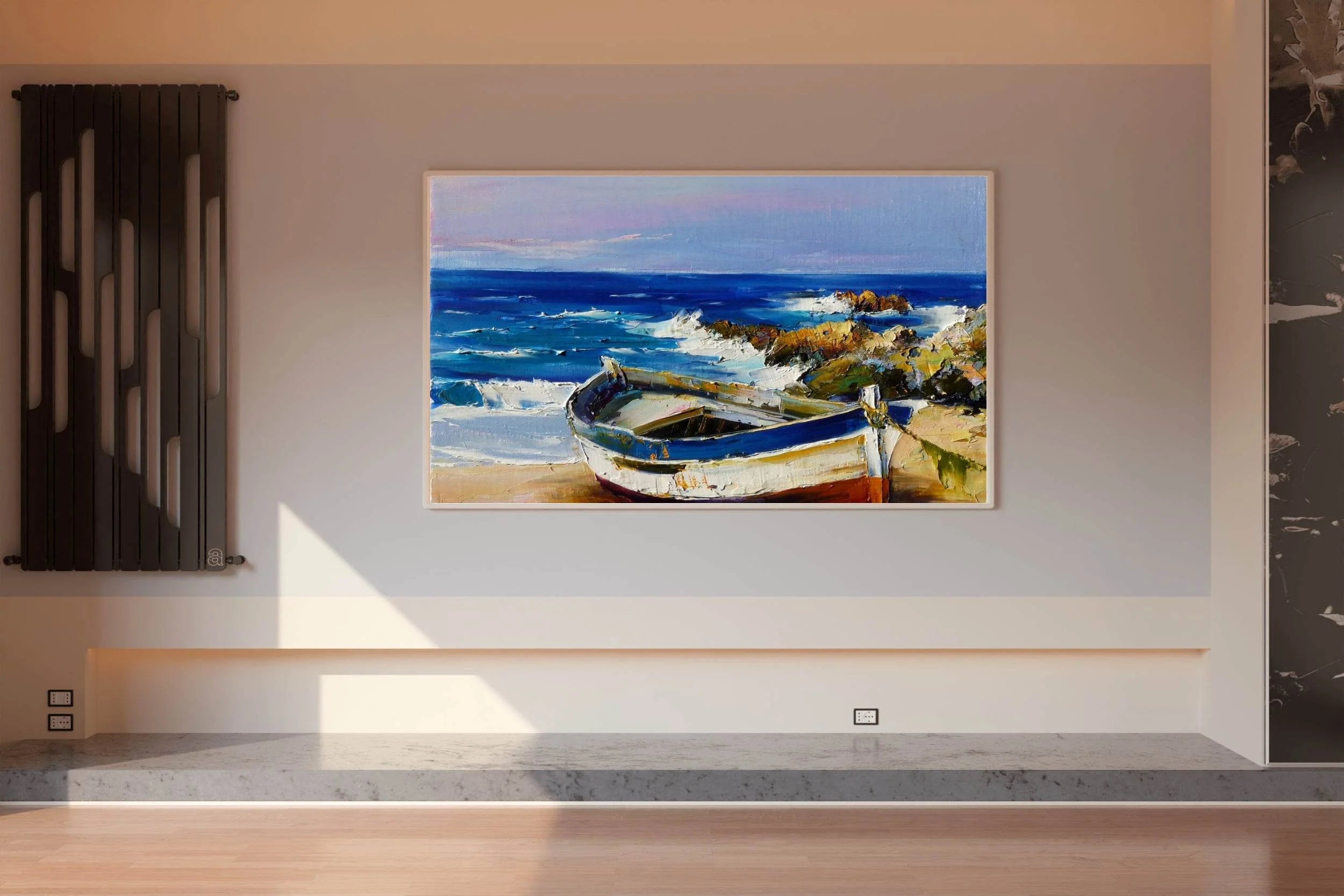 Color Boat on The Beach Wall Art - beink online art store