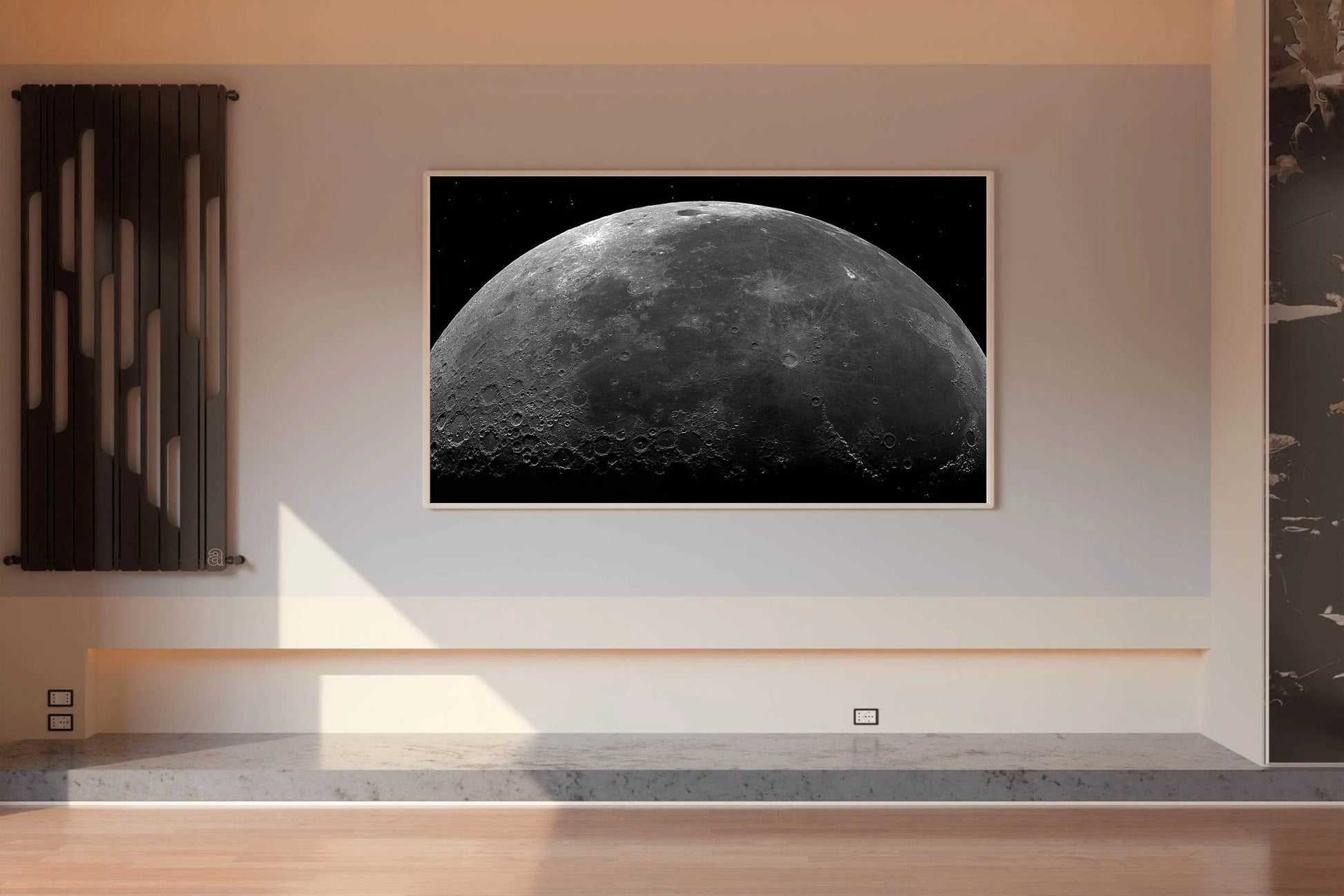 Moon Closeup Black & White Wall Art - beink online art store