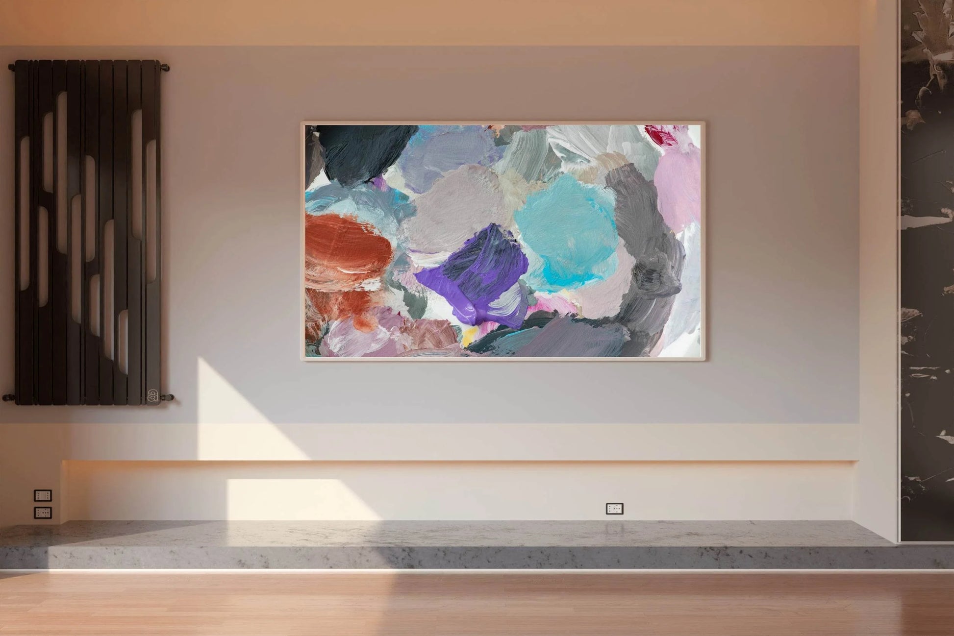 Colorful Acrylic Brush Stroke Background Abstract Wall Art - beink online art store