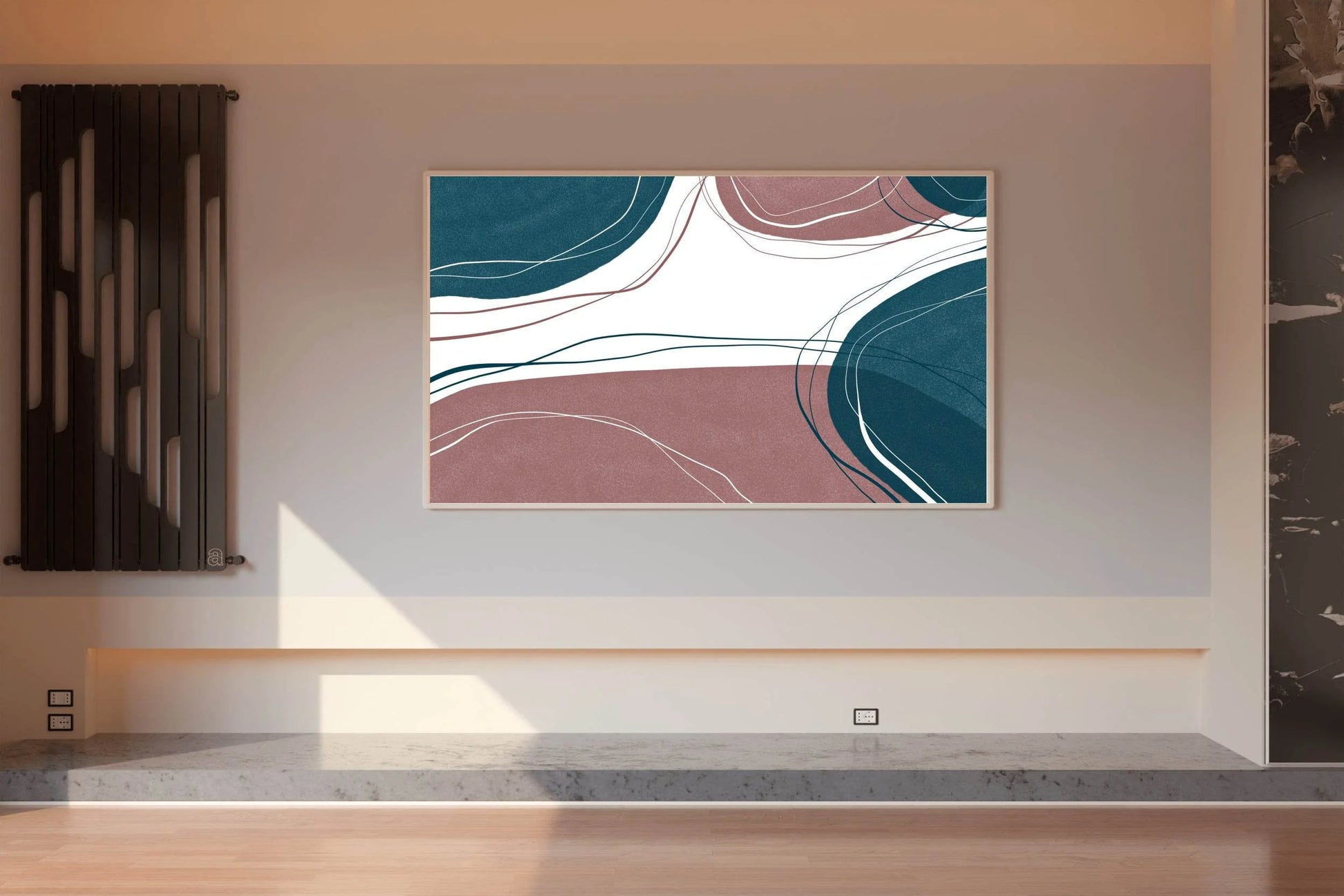 Colorful Wavy Background Abstract Wall Art - beink online art store
