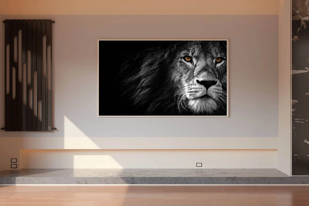 Barbary Lion Black & White Wall Art - beink online art store