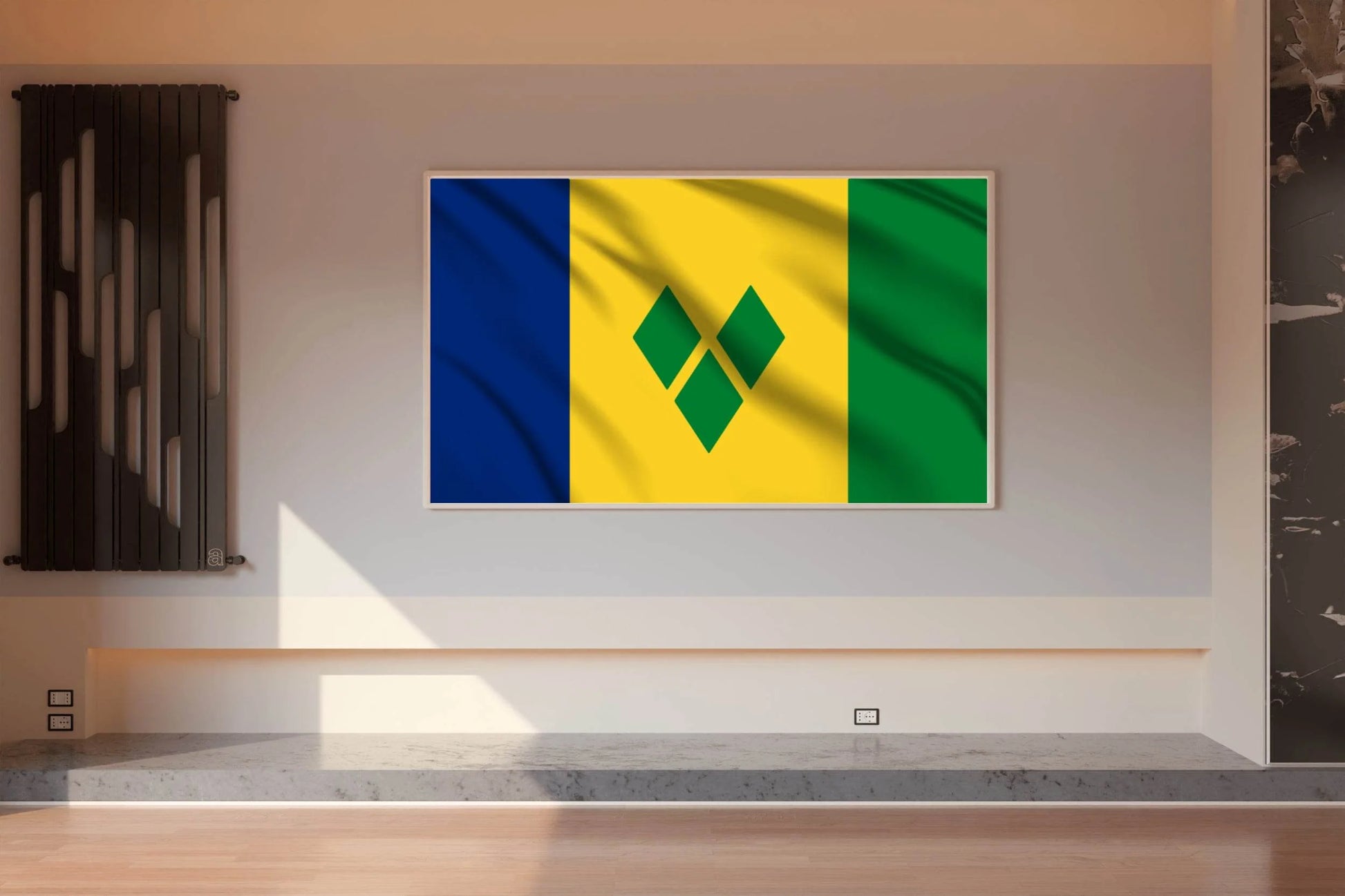 Saint Vincent and the Grenadines National Flag Wall Art - beink online art store