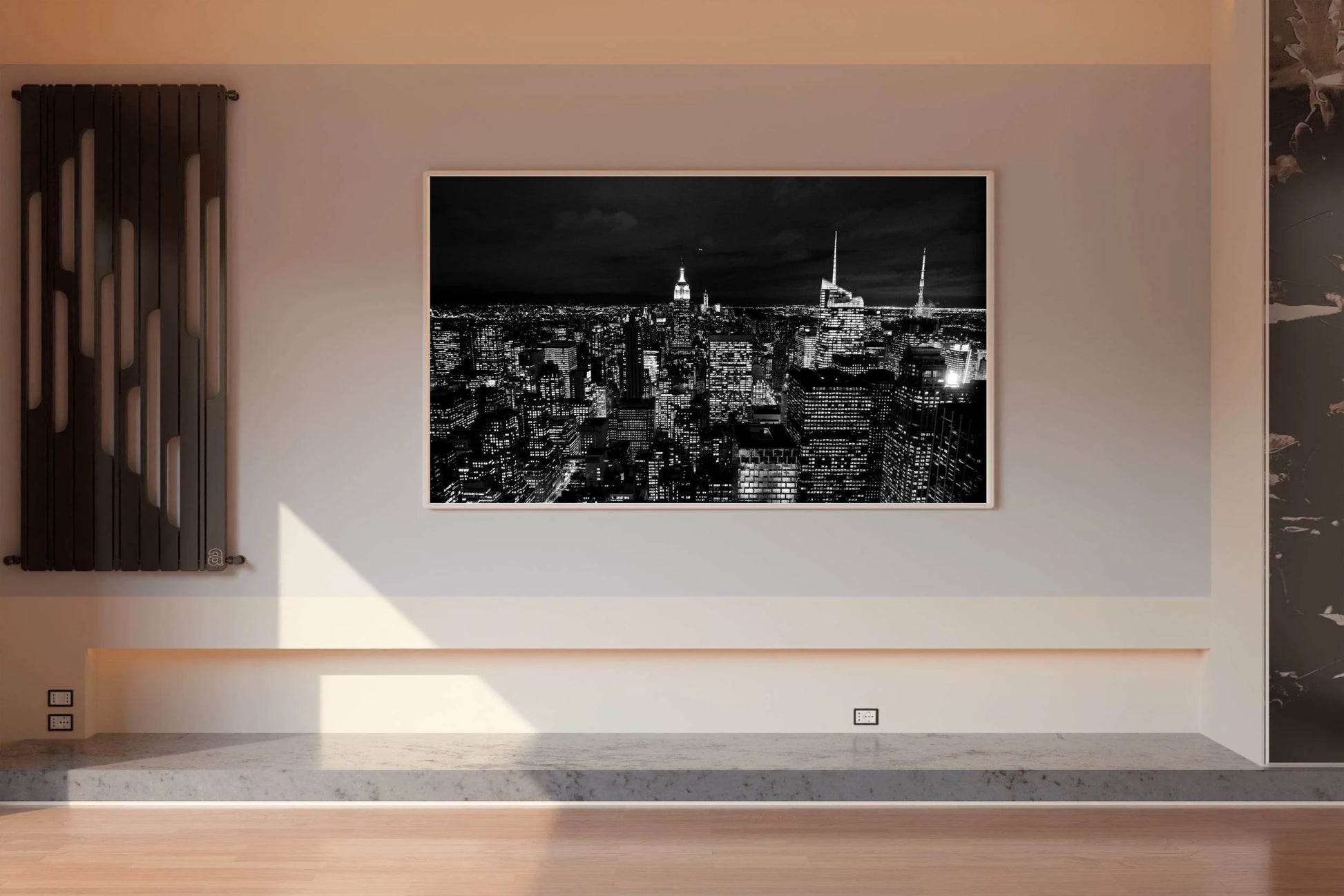 New York City Night Black & White Wall Art - beink online art store