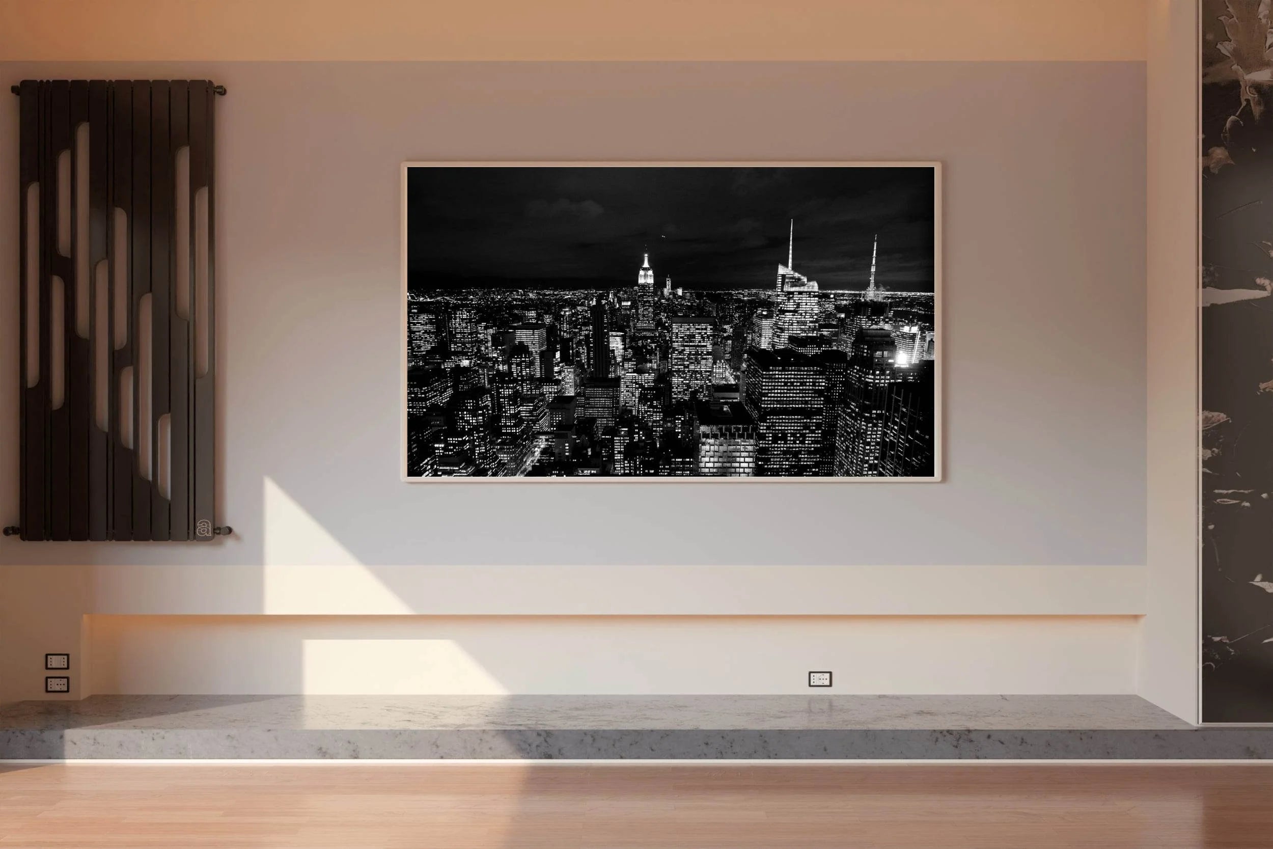 New York City Night Black & White Wall Art - beink online art store