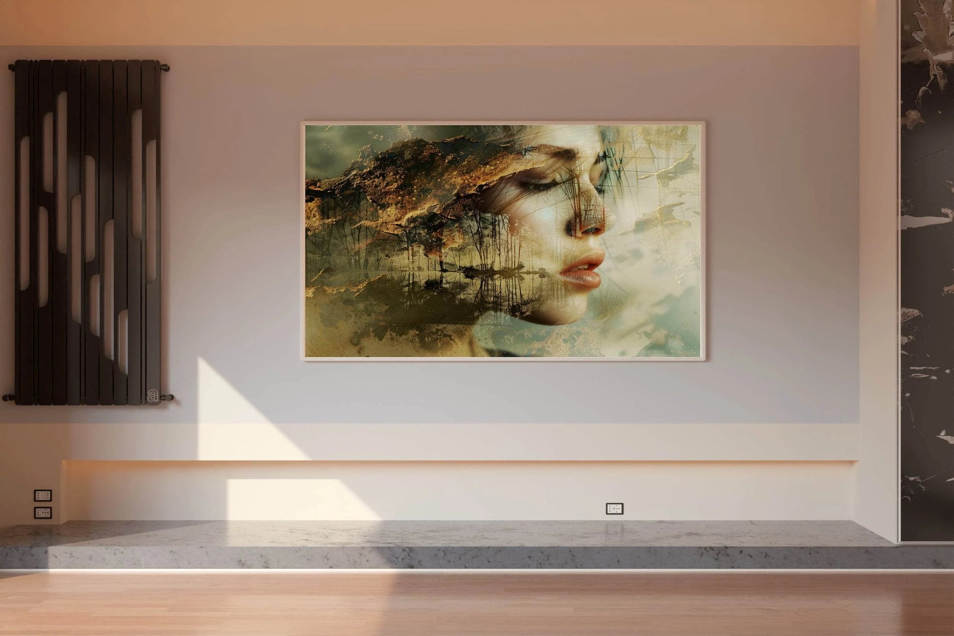 Women Face Merging With Reflections of Nature Digital Art - beink online art store