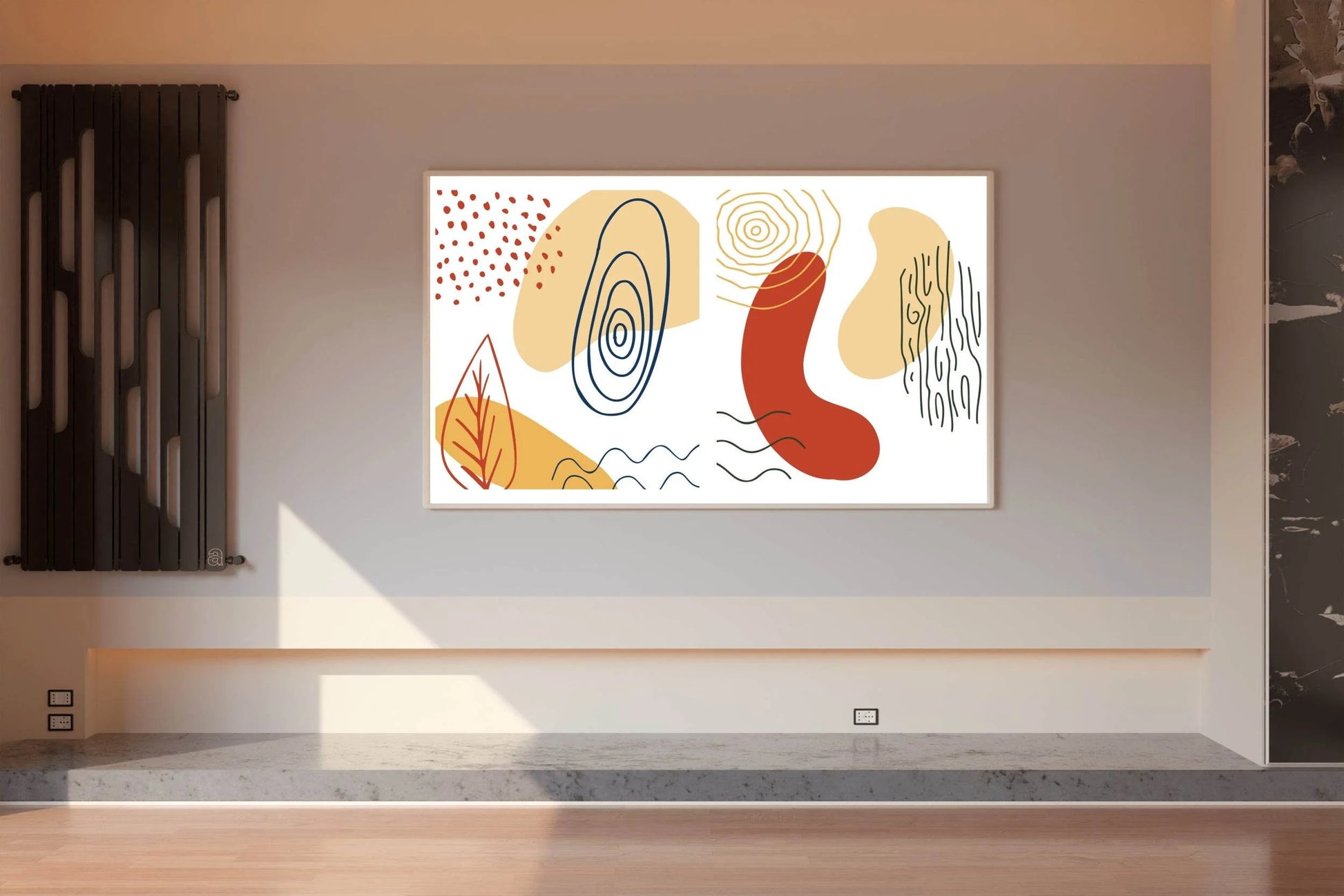 Handdrawn Shapes Abstract Wall Art - beink online art store