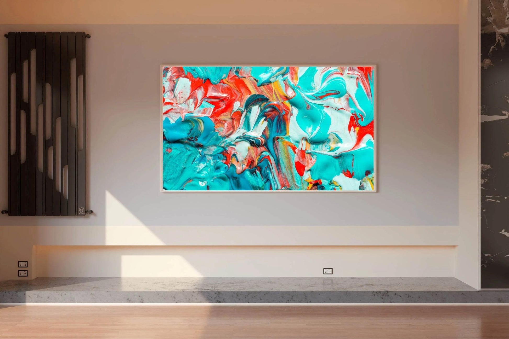 3D Effect Wavy Oil Paint Abstract Wall Art - beink online art store
