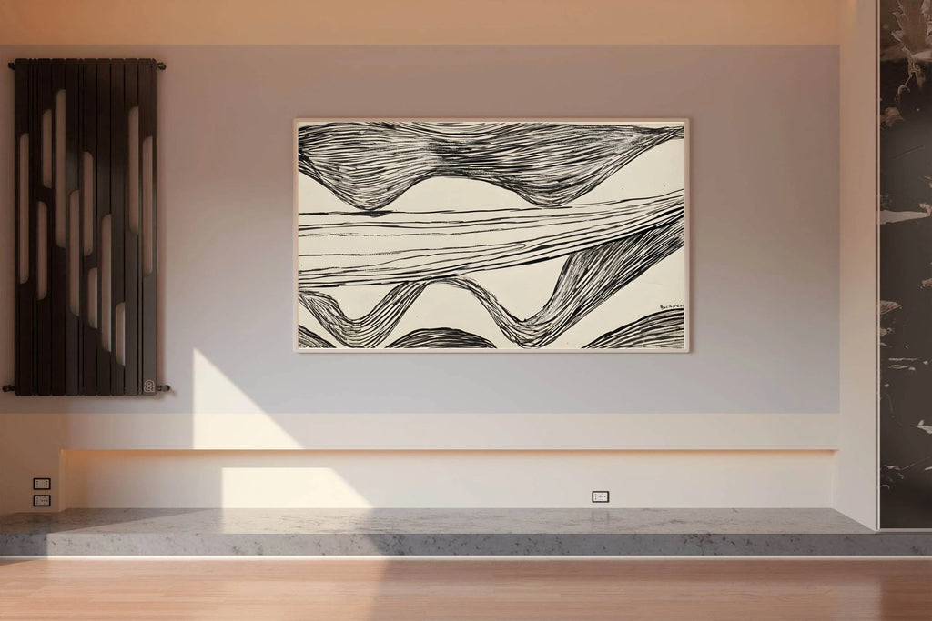 Intertwined Charcoal Lines Wall Art - beink online art store