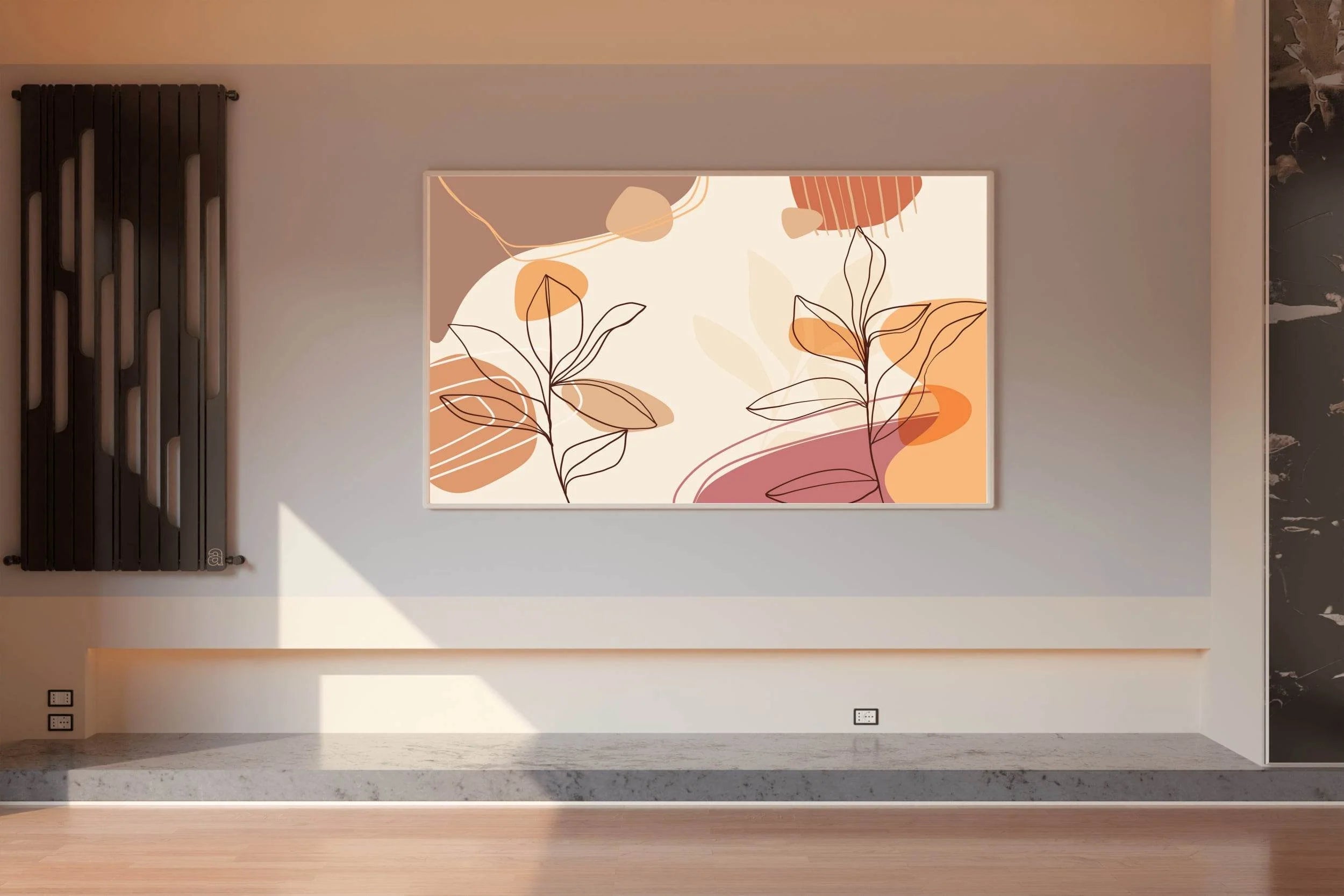 Flower Branch of Silene Virginica Wall Art - beink online art store