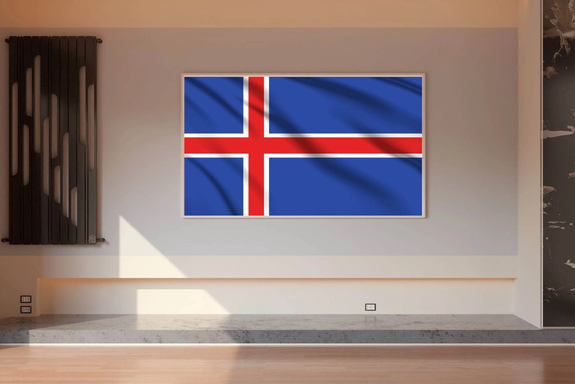 Iceland National Flag Wall Art - beink online art store