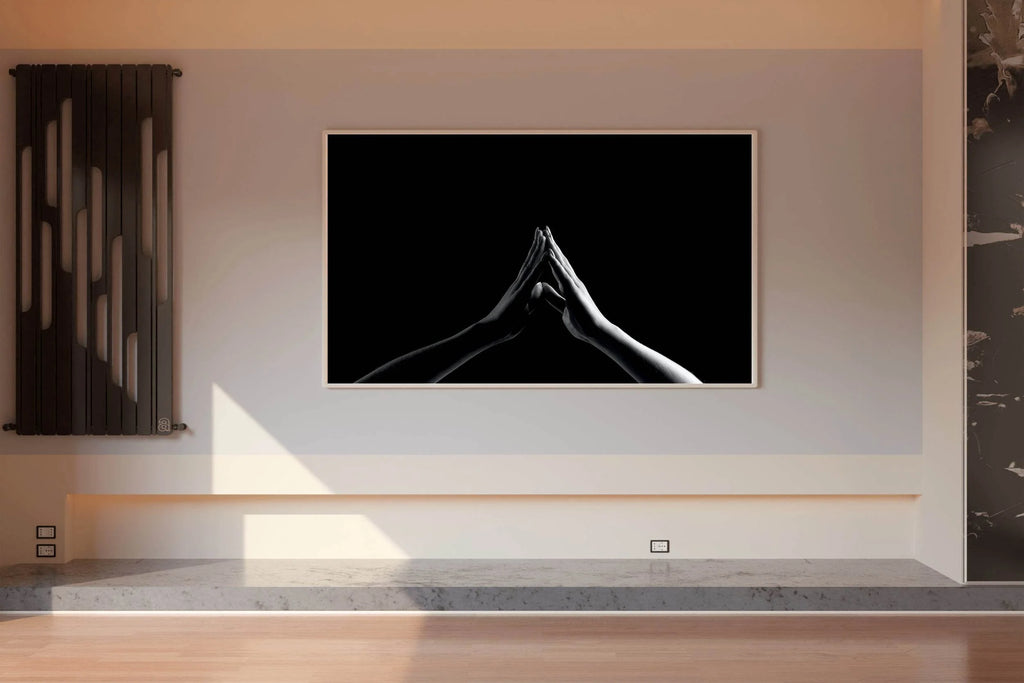Joining Hands Black & White Wall Art - beink online art store