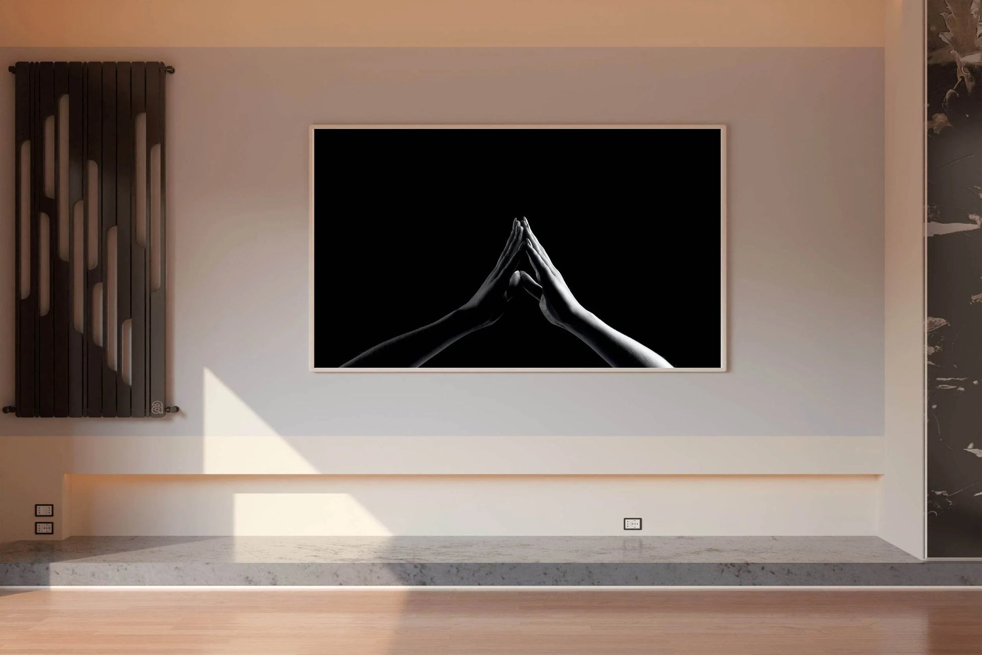 Joining Hands Black & White Wall Art - beink online art store