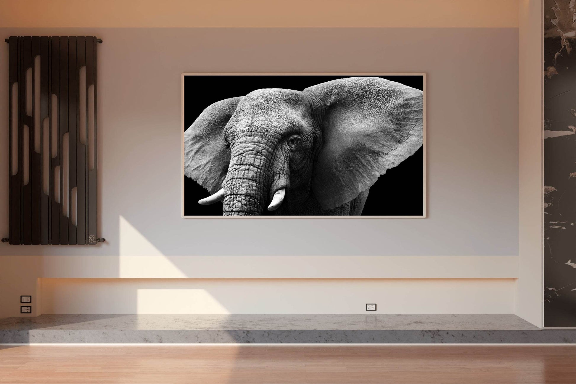 African Bush Elephant Black & White Wall Art - beink online art store