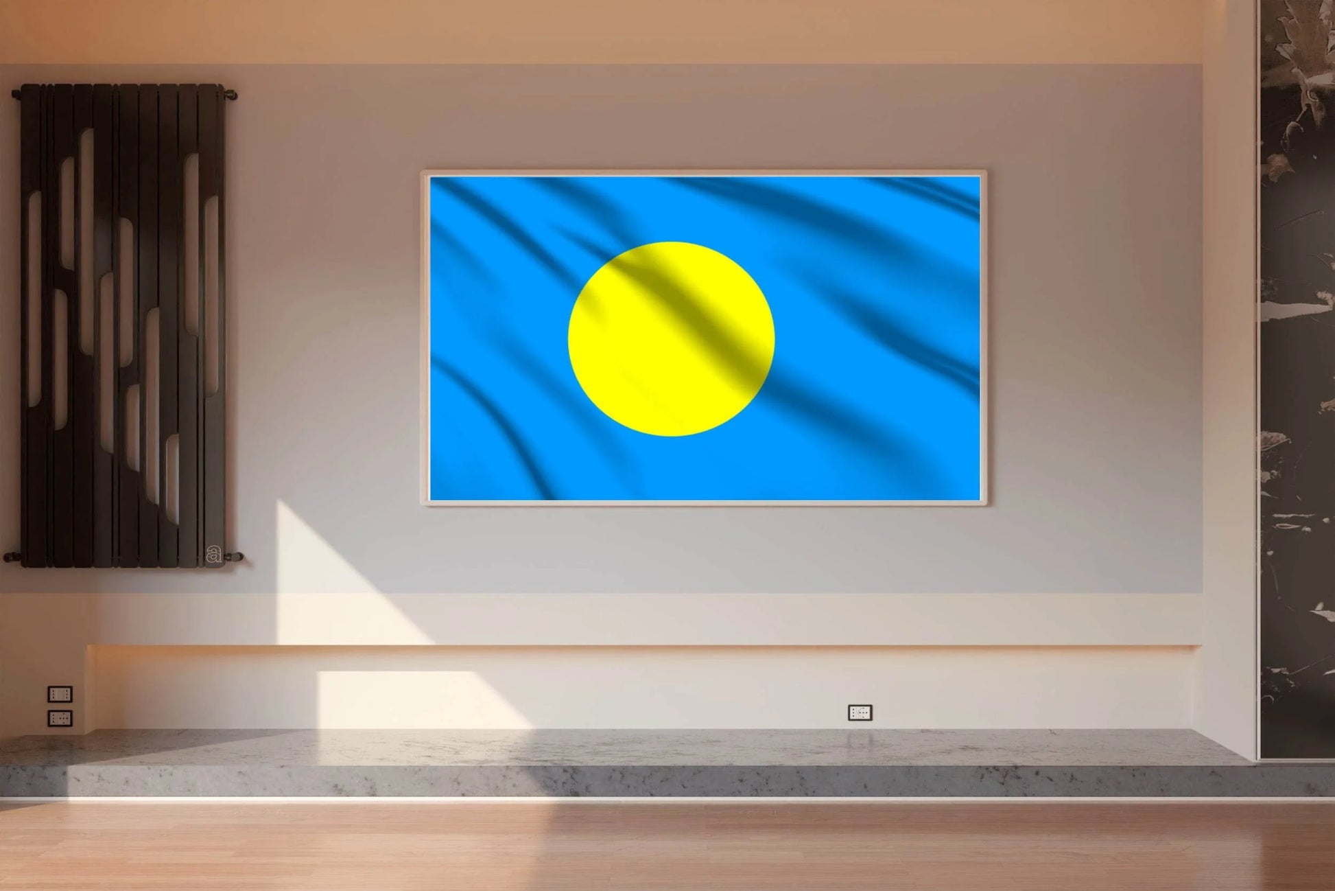 Palau National Flag Wall Art - beink online art store