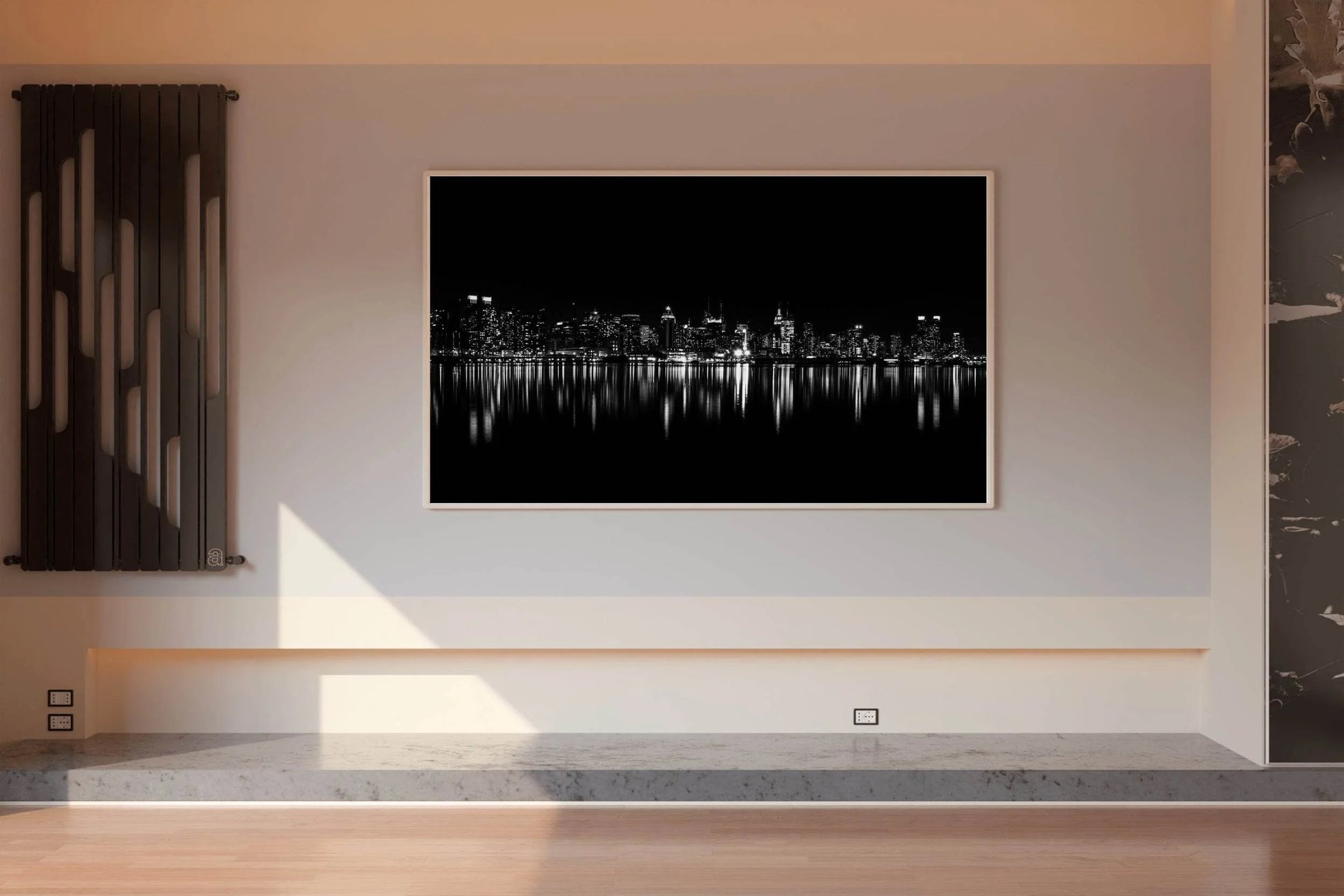 New York City Night View Black & White Wall Art - beink online art store