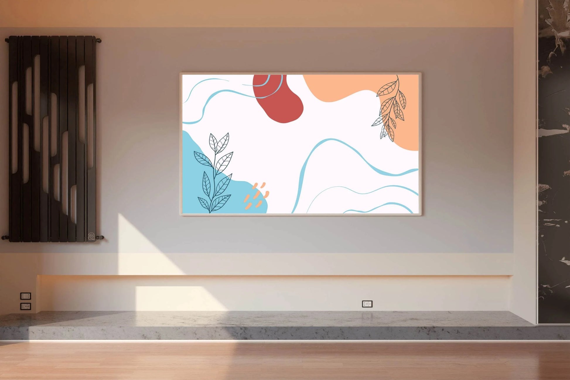 Art Design Mixed With Water And Flower Wall Art - beink online art store