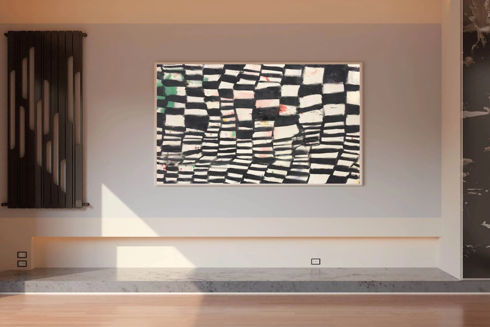 Black and White Geometric Abstraction Wall Art - beink online art store